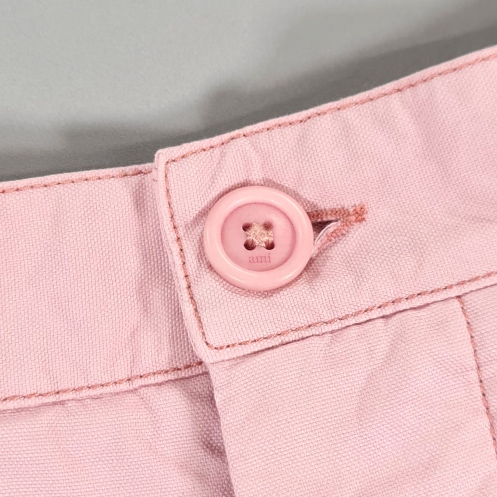 Vintage AMI Paris Mens Trousers Pink Small Carrot Fit Cropped Pants Pleated Size US 29 - 3 Thumbnail