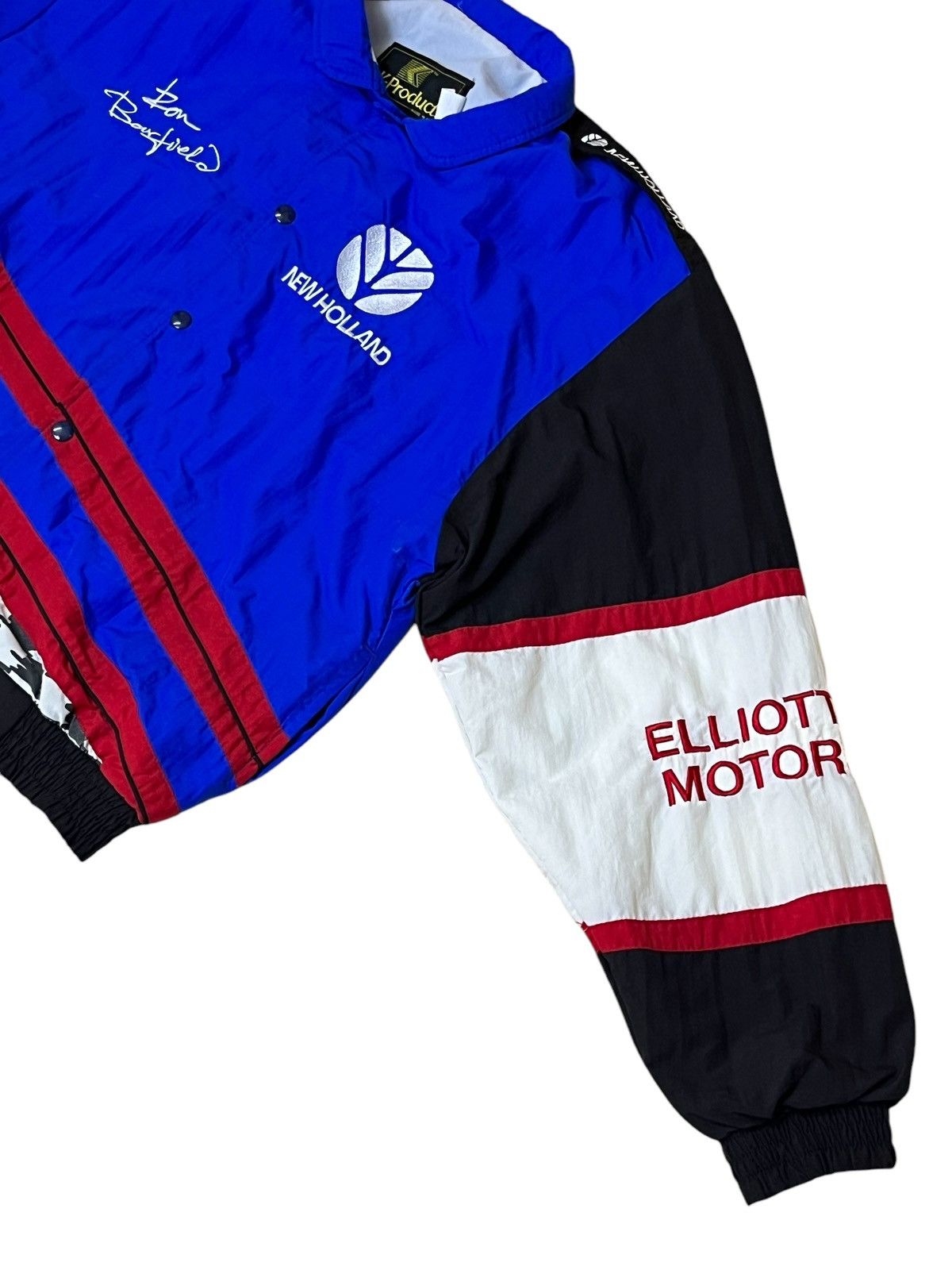 NASCAR VINTAGE 90s NASCAR NEW HOLLAND RACING “RON BARFIELD” JACKET Size US XL / EU 56 / 4 - 7 Thumbnail