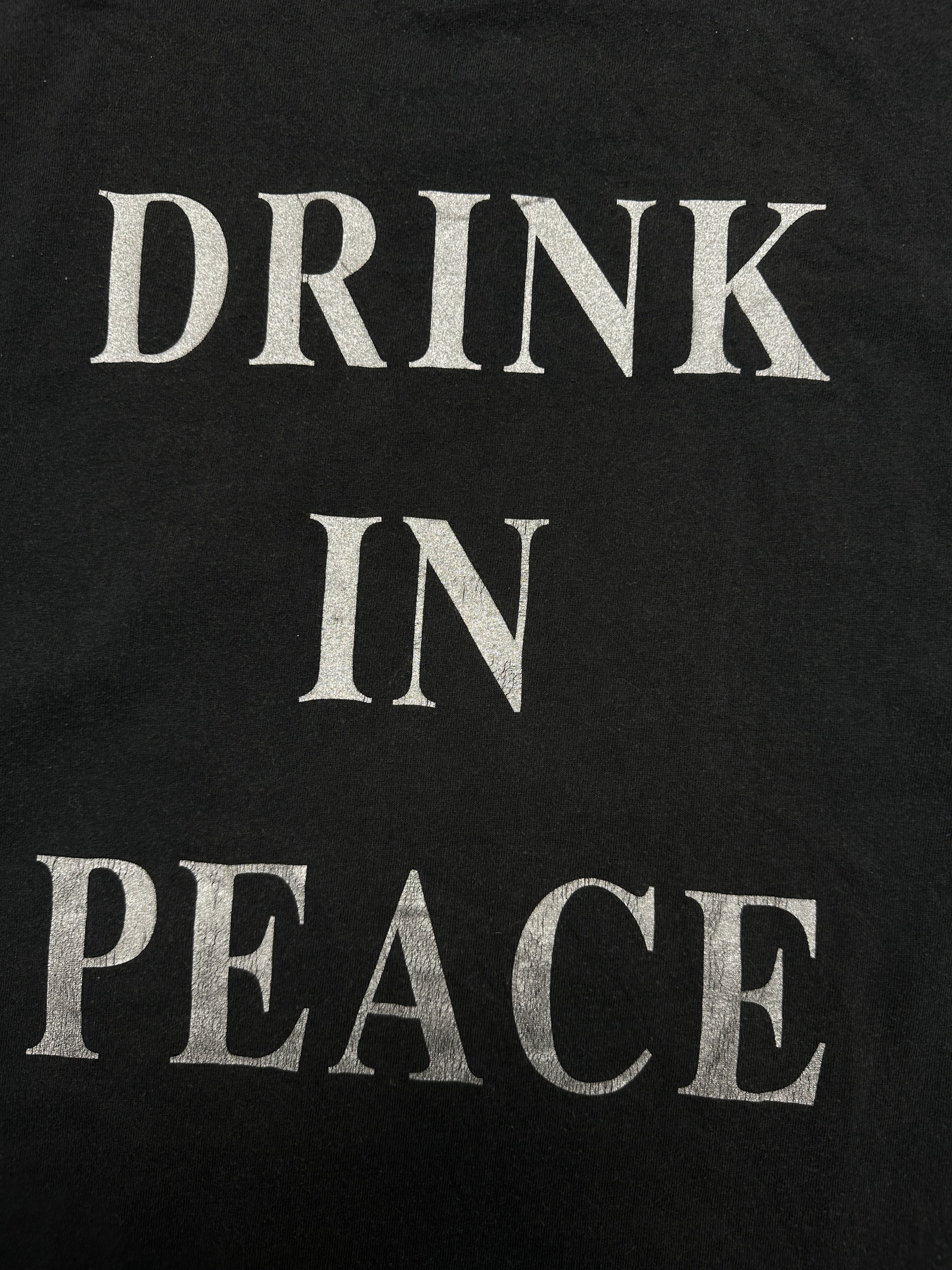 Other 1992 Slash Black Death Vodka Drink In Peace Mens T-Shirt Size US L / EU 52-54 / 3 - 7 Thumbnail