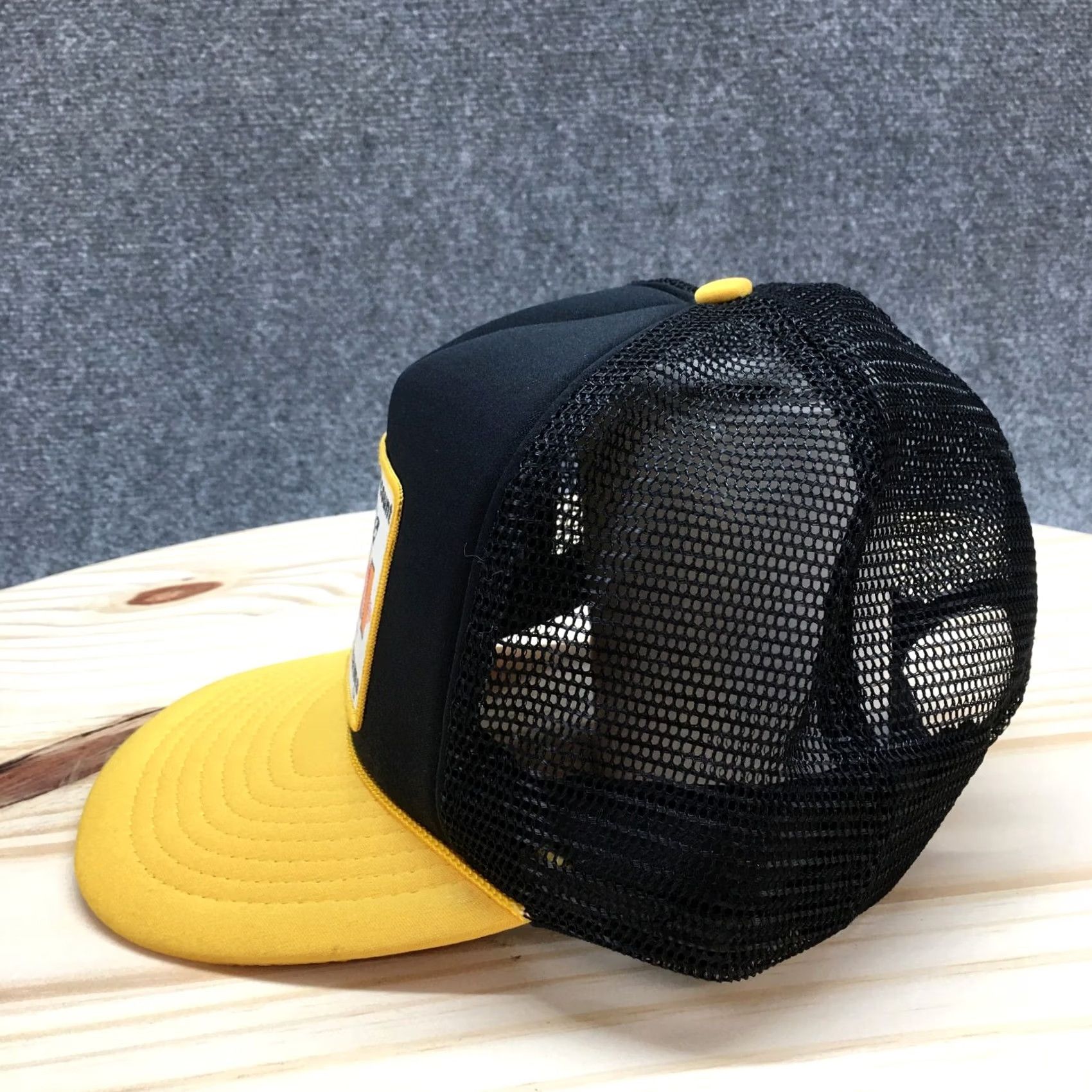 Vintage Winner Rope Hat Mens Black Yellow OS Adjustable Curved Brim Taxi Racing Teams Size ONE SIZE - 5 Thumbnail