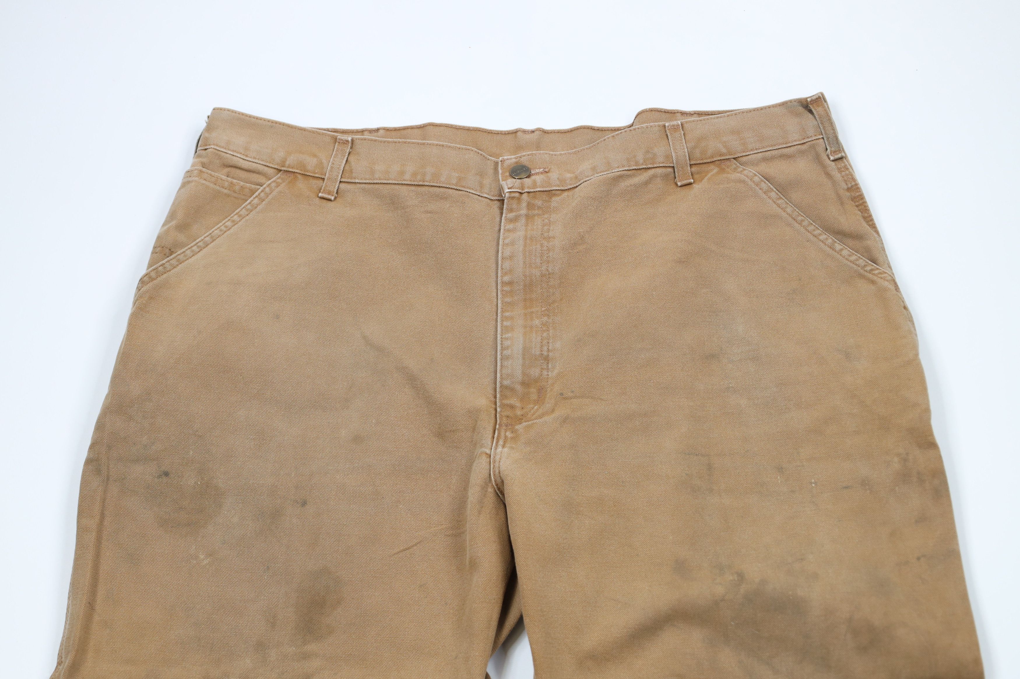 Carhartt × Vintage Vintage Carhartt Relaxed Fit Canvas Wide Leg Dungaree Pants Size US 42 / EU 58 - 2 Thumbnail
