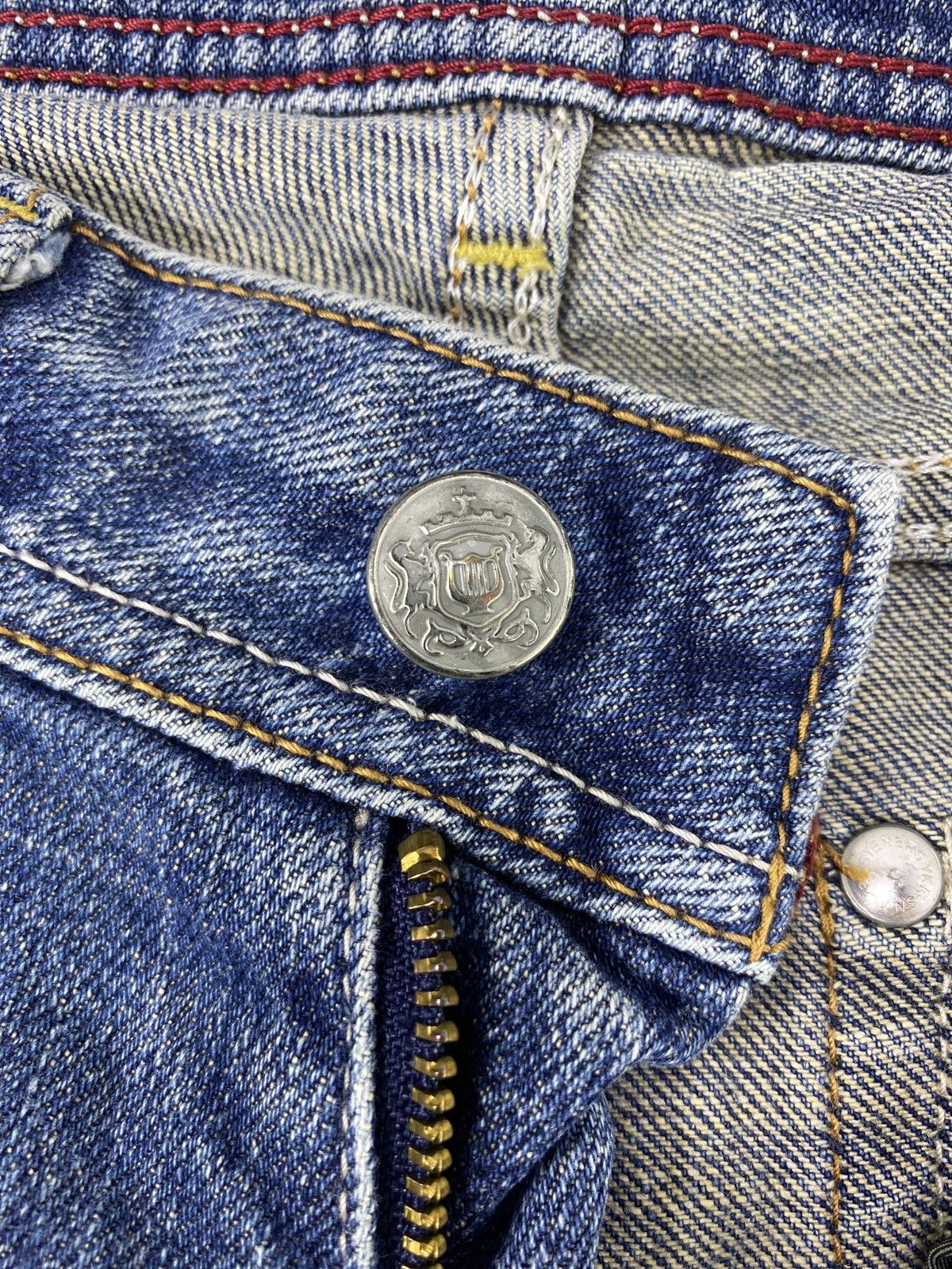 Japanese Brand Bobson Queen Low Blue Wash Jeans - J1125 Size 27" / US 4 / IT 40 - 9 Thumbnail