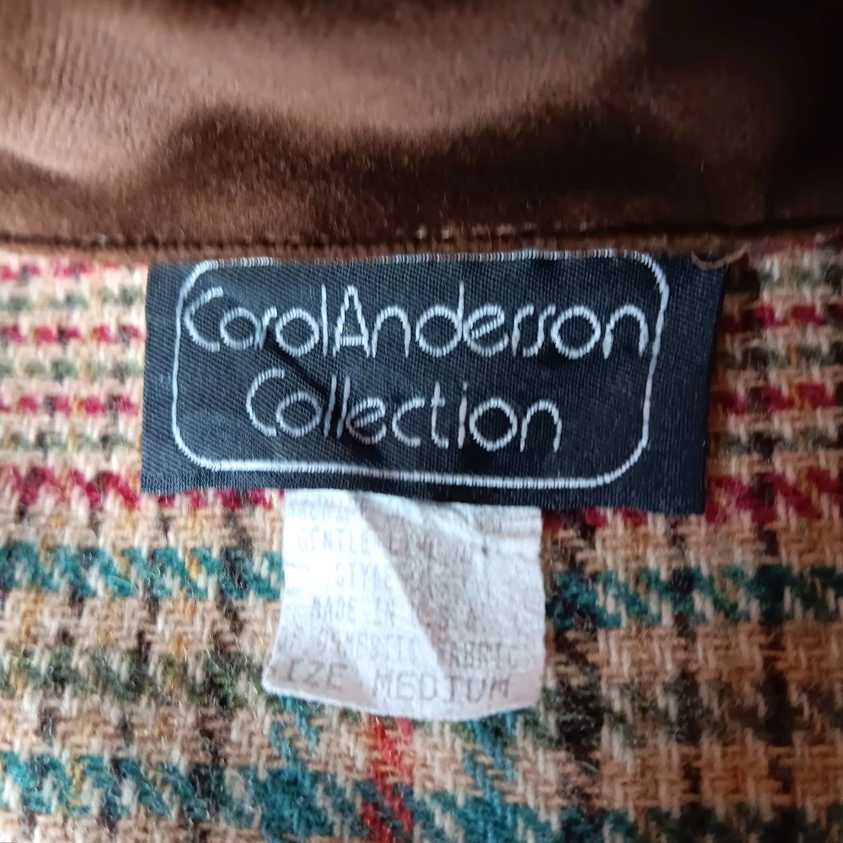 Vintage VINTAGE Carol Little Jacket M Wool Blend Pullover Brown Plaid 1/4 Zip Academia Womens Size M / US 6-8 / IT 42-44 - 7 Thumbnail