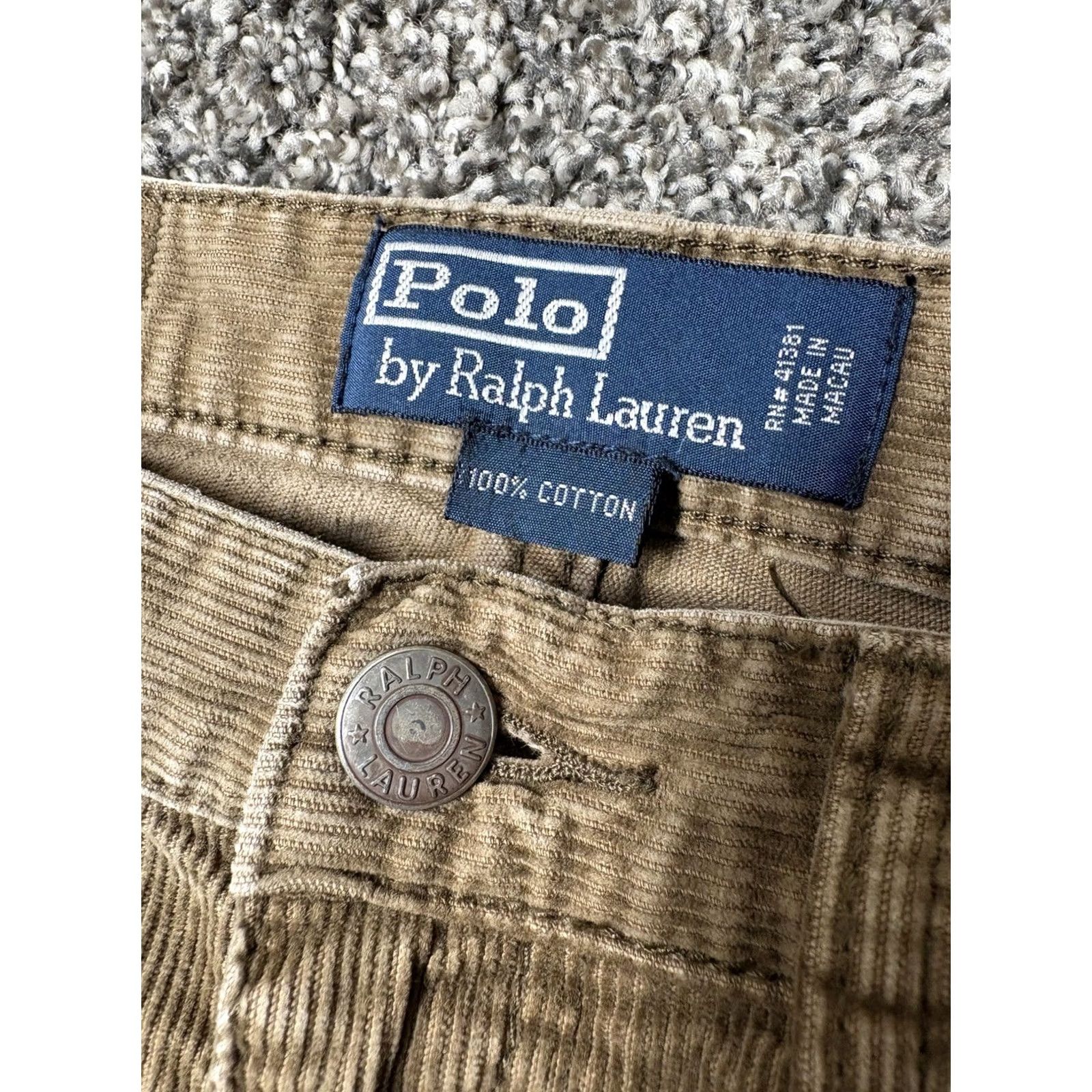 Polo Ralph Lauren VINTAGE Polo Ralph Lauren Corduroy Pants Mens 32x30 Light Brown Straight Leg Cotton Vtg Size US XS / EU 42 / 0 - 4 Thumbnail