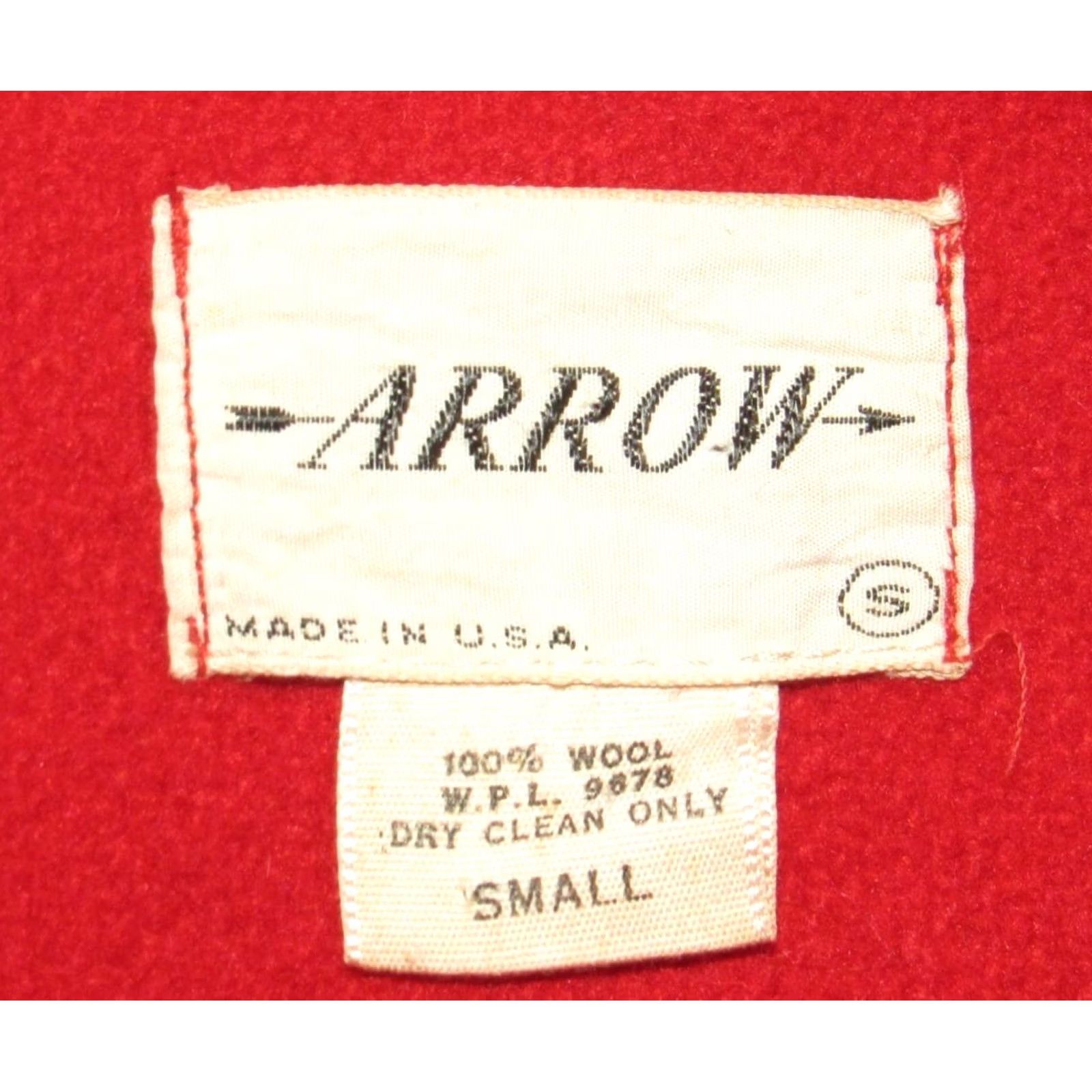 Arrow Vtg 60s ARROW Red Wool Hooded Anorak Jacket Made In USA Small Men's Jacket XS Wool Red Arrow 60s Made In USA Small Mens Size US S / EU 44-46 / 1 - 5 Thumbnail