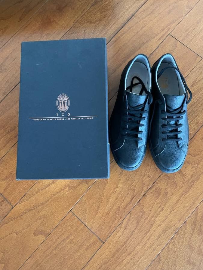 Other TCG Kennedy Mens Black Leather Low Top Lace Up Lifestyle Size US 12 / EU 45 - 8 Thumbnail