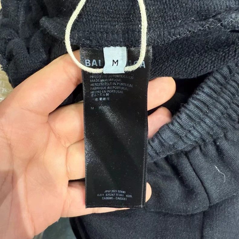 Balenciaga Balenciaga size M Embroidered logo black leggings Size US 26 / EU 42 - 4 Thumbnail