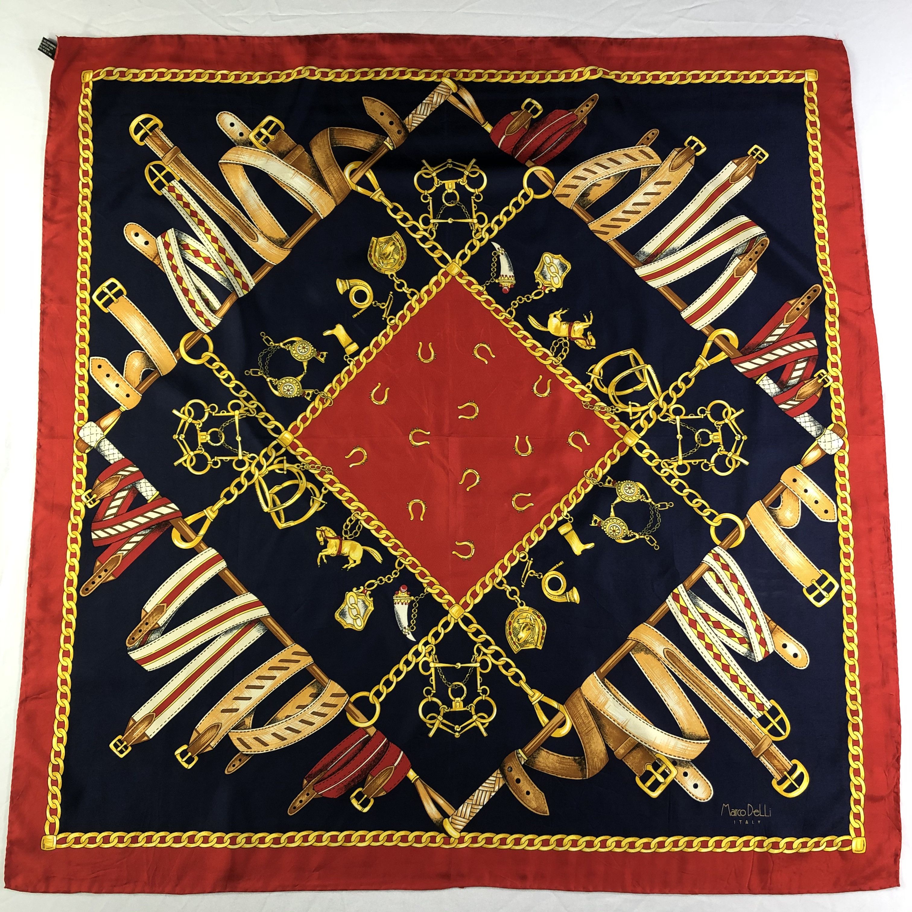 Vintage Vintage Marco Delli Silk Scarf Size ONE SIZE - 2 Thumbnail