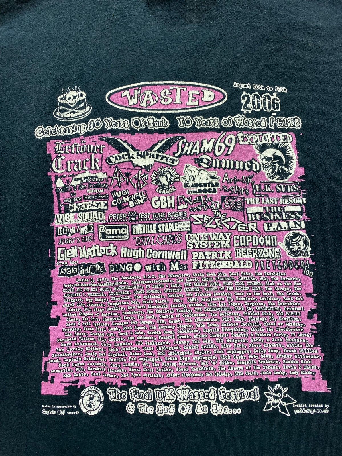 Band Tees Vintage 2006 Wasted 2006 - 30 Years Of Punk Festival Size US S / EU 44-46 / 1 - 23 Thumbnail
