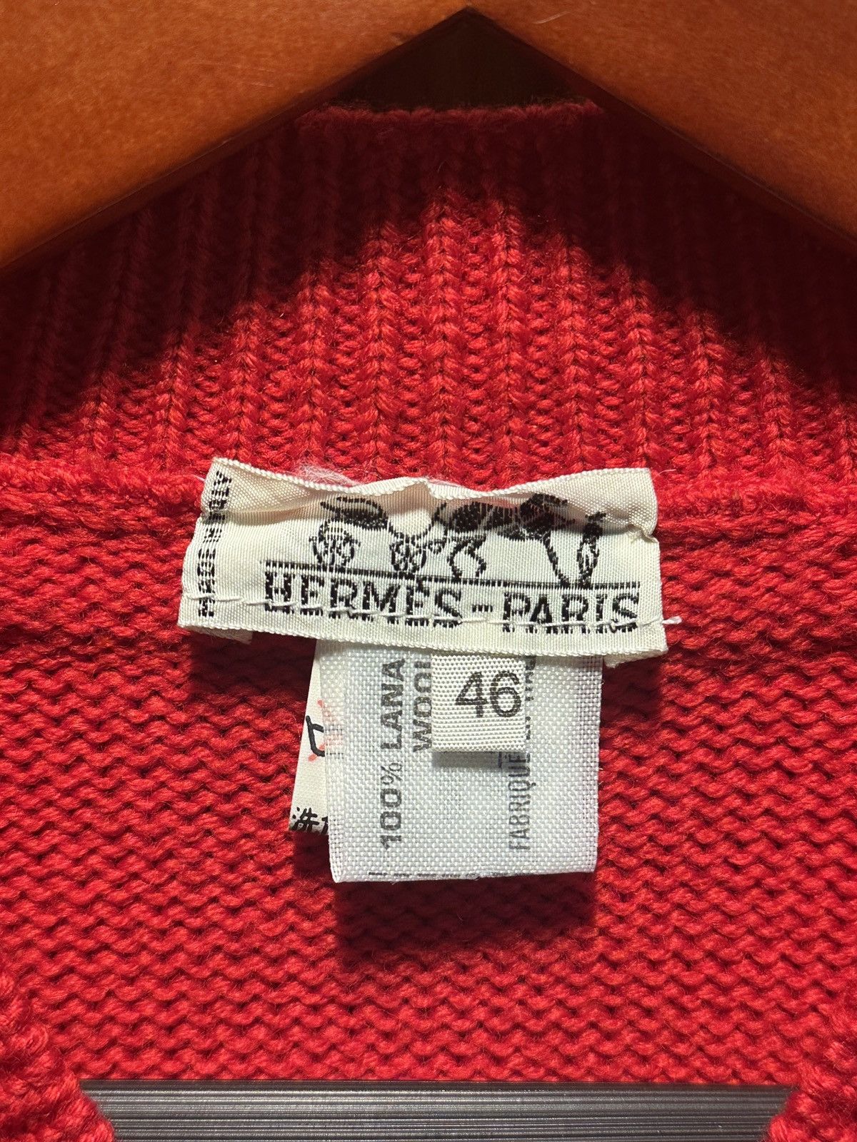 Hermes Vintage 50-60’s Hermes Wool Sweater with Suede Details Size US S / EU 44-46 / 1 - 2 Thumbnail