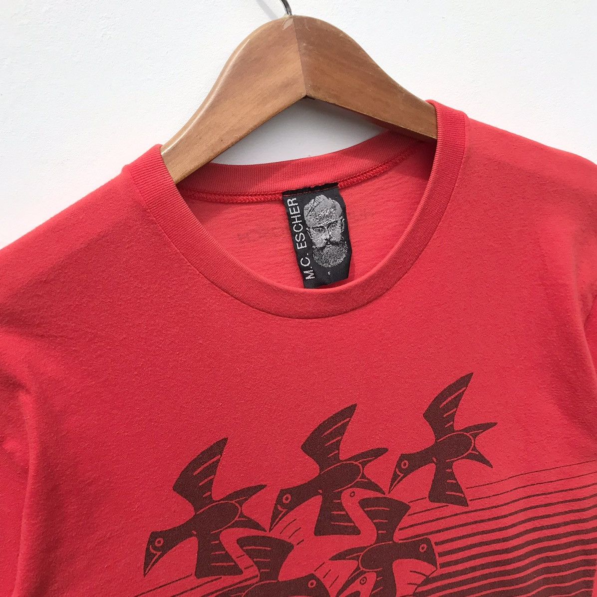 Vintage Vintage 90s MC Escher Birds Shirt MC Escher Art Sun Faded Size US S / EU 44-46 / 1 - 11 Thumbnail