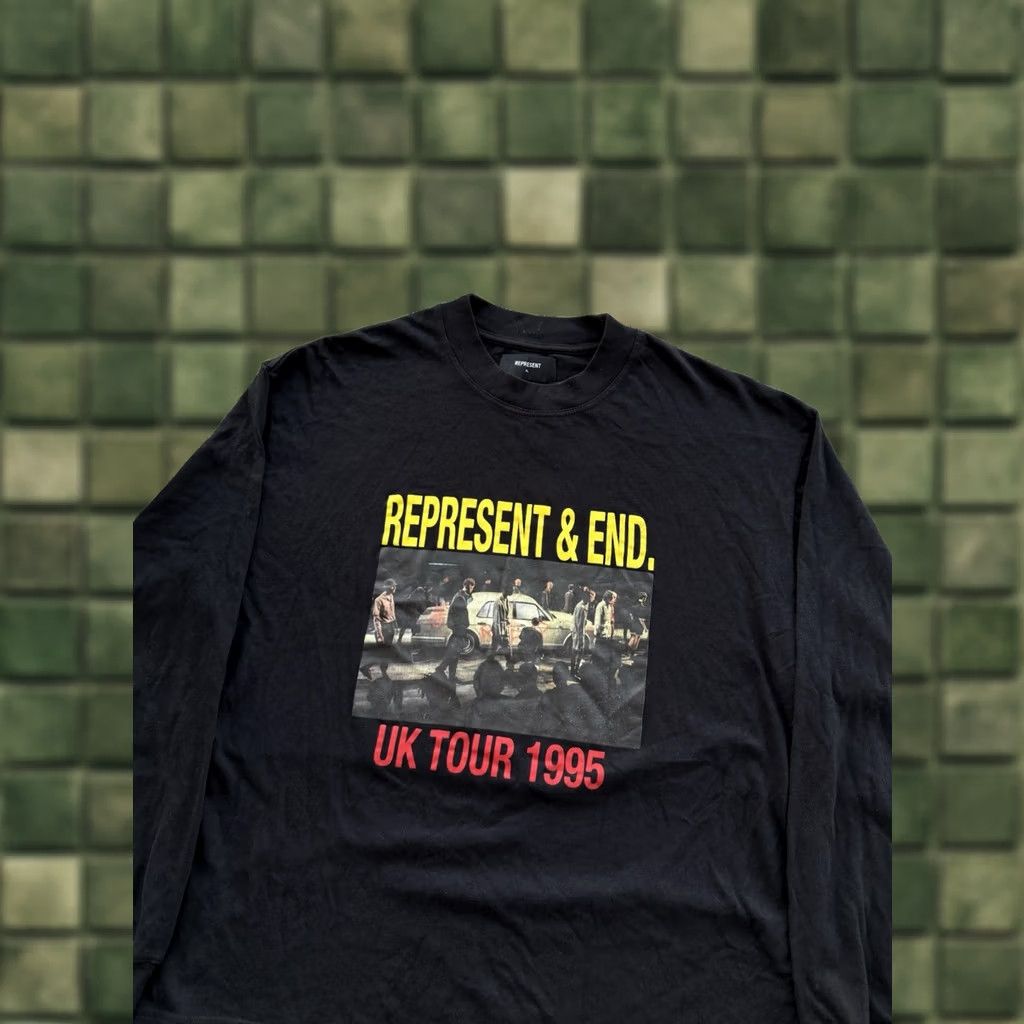 Vintage VINTAGE REPRESENT THE SPIRITS END TOUR Manchester Long Sleeve Rock Black XL Shirt Mens Size US XL / EU 56 / 4 - 1 Thumbnail