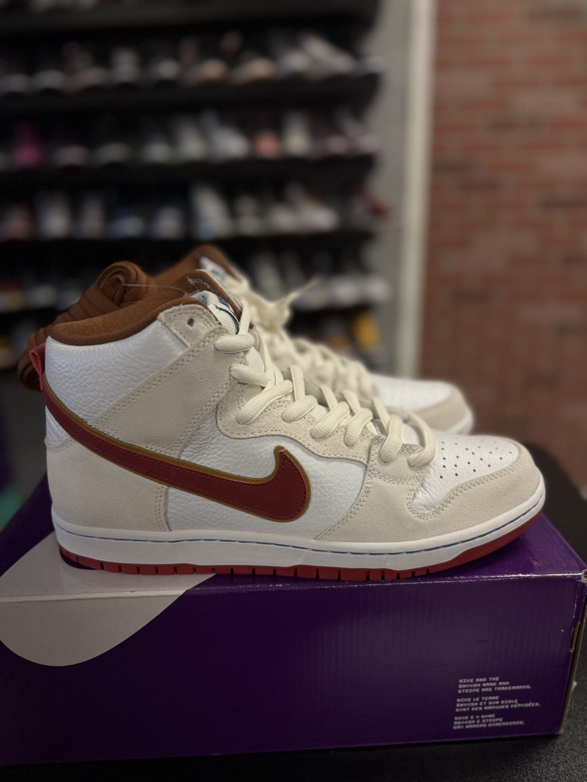 Nike Nike Dunk High Pro Sail Team Crimson 2020 SB CV9499-100 Size US 11 / EU 44 - 1 Thumbnail