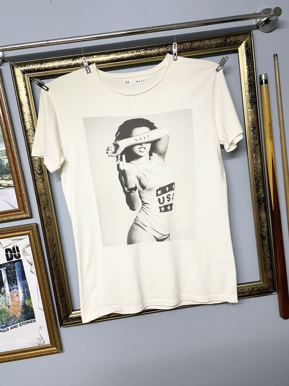 Japanese Brand Vintage Japan Designer No II7 Naked Girl Usa Fuck Tshirt Size US M / EU 48-50 / 2 - 2 Thumbnail