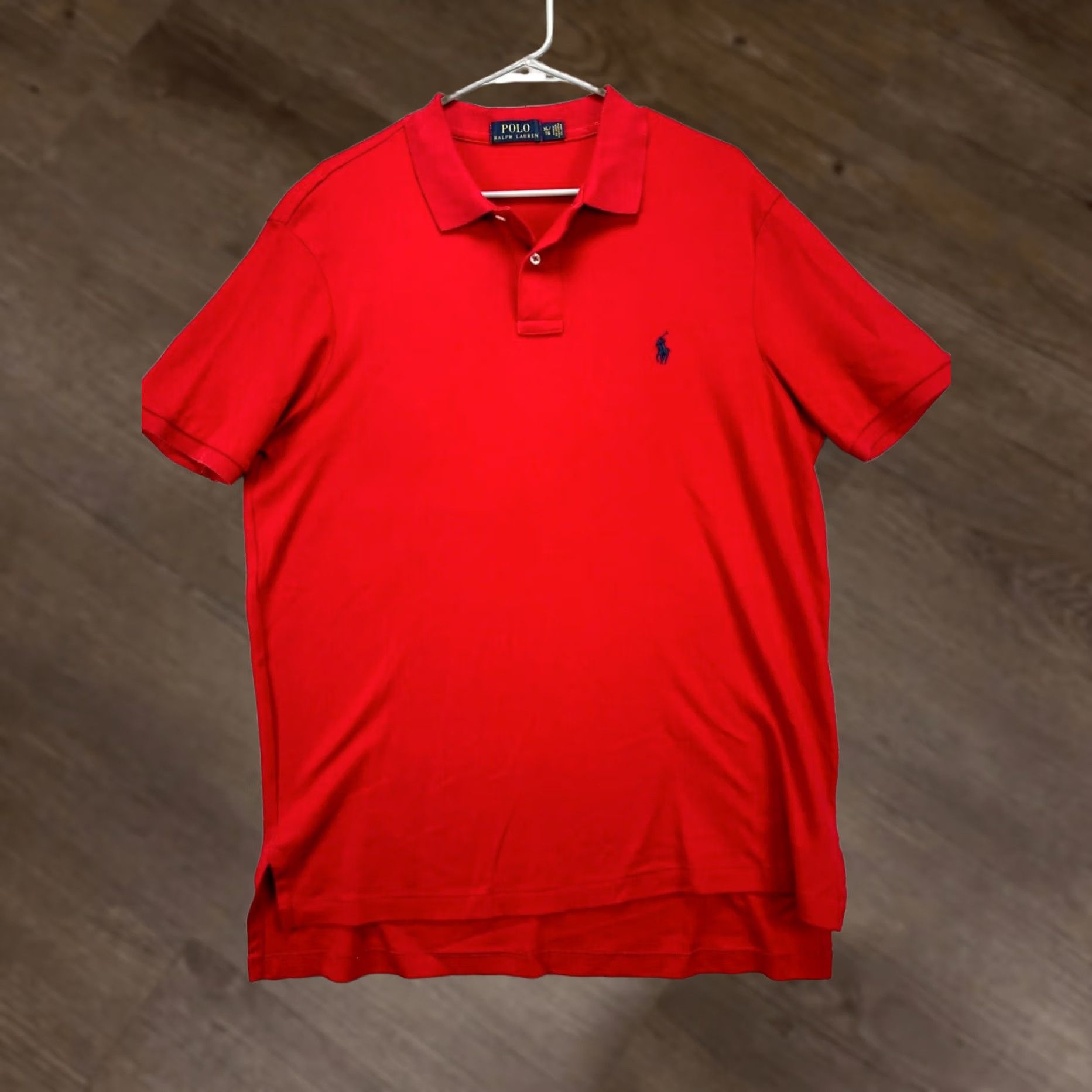 Polo Ralph Lauren Polo Ralph Lauren Shirt Adult XL Red 100% Cotton Polo Casual Mens Short Sleeve Polo Shirt Size US XL / EU 56 / 4 - 1 Thumbnail