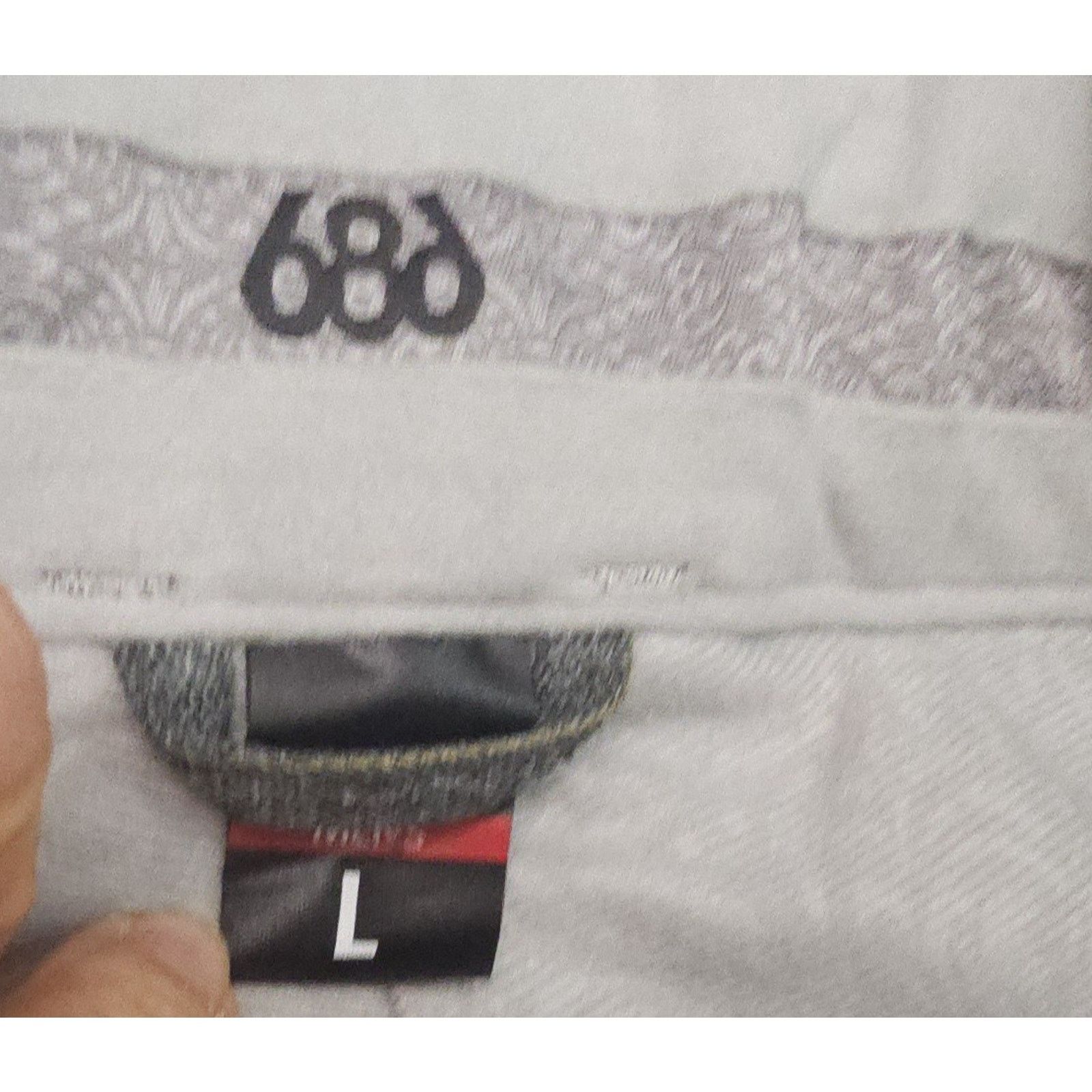 686 686 Gray Plaid Cargo Logo Ski Pants With Suspenders Men L Size US 34 / EU 50 - 9 Thumbnail