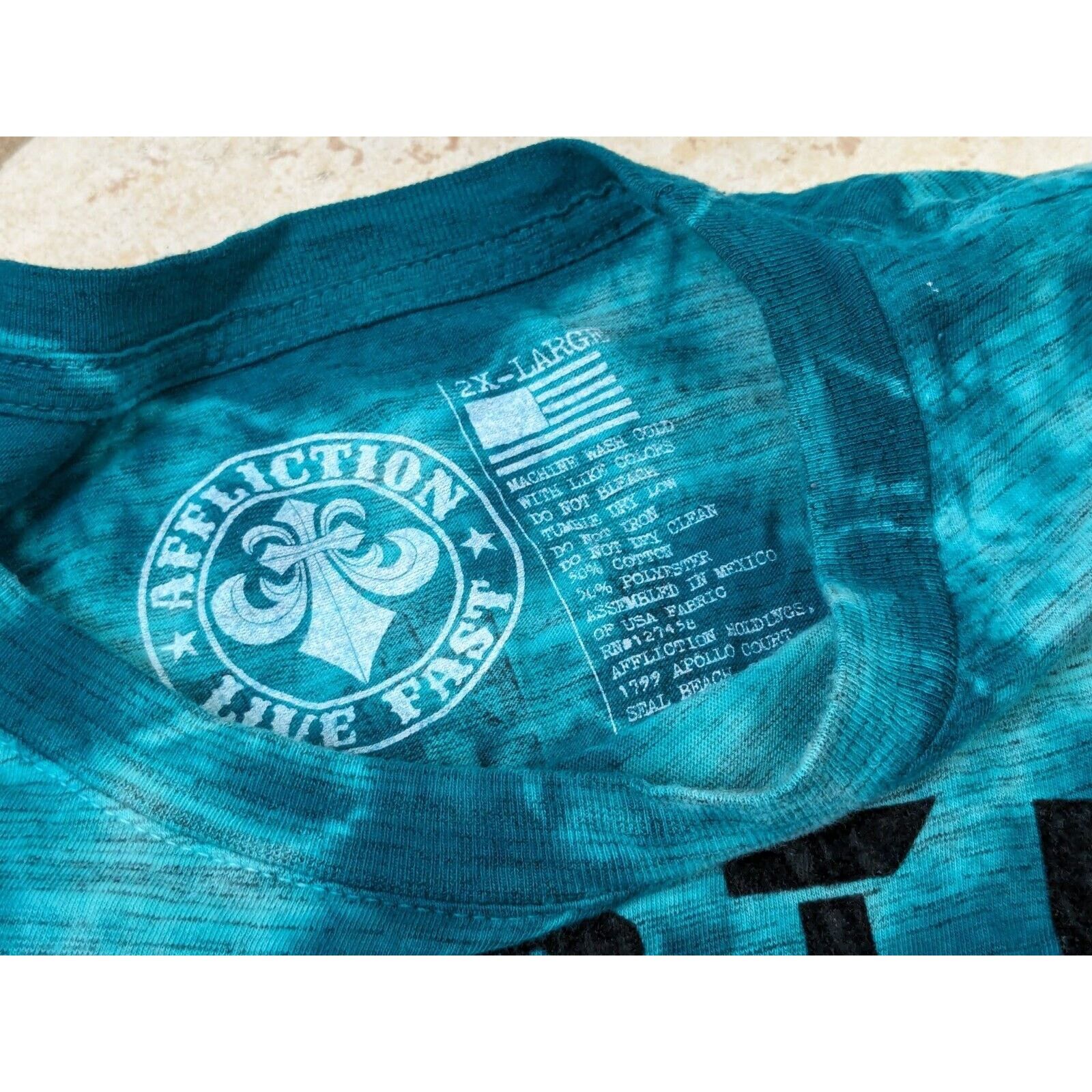 Affliction Affliction Freedom Defender Shirt Tie Dye Velvet Skull Size US XXL / EU 58 / 5 - 5 Thumbnail