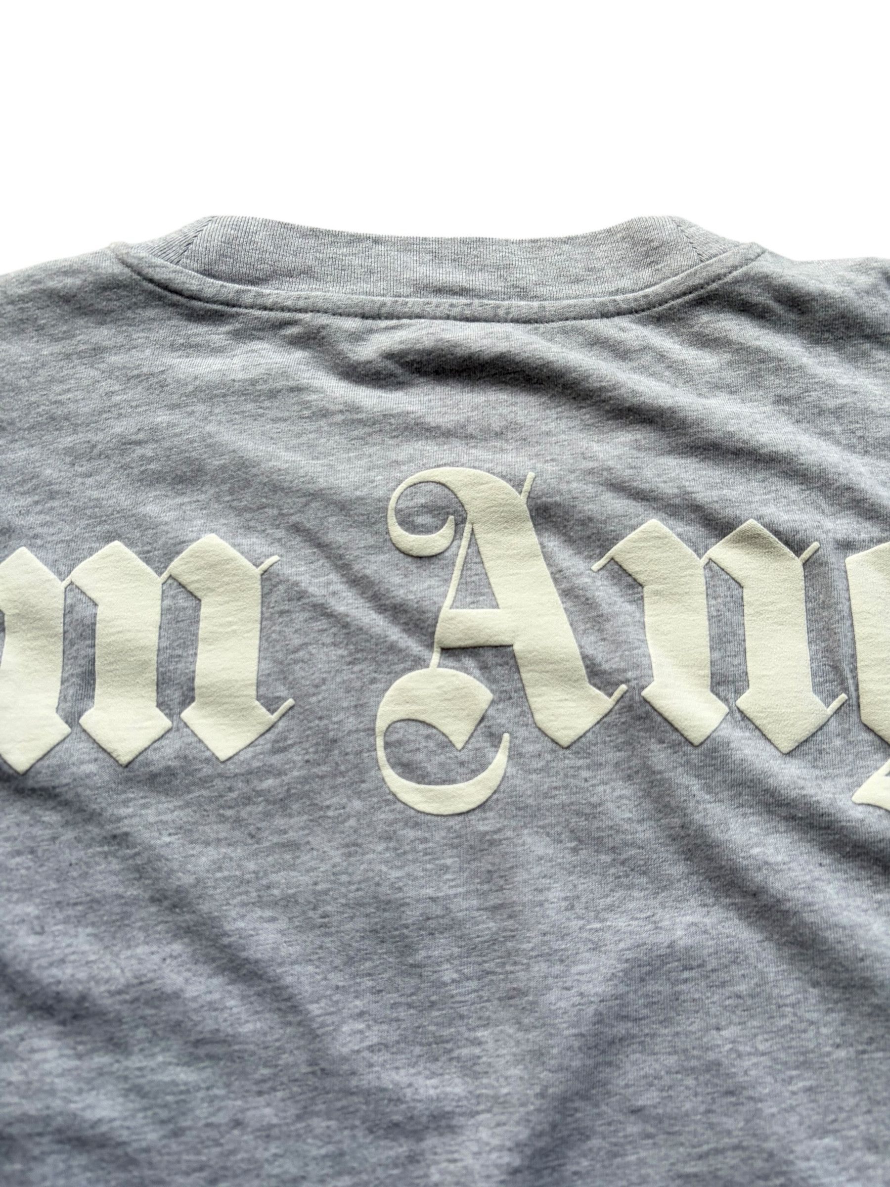 Palm Angels Palm Angels Grey & White Logo T-Shirt Size US XXL / EU 58 / 5 - 3 Thumbnail