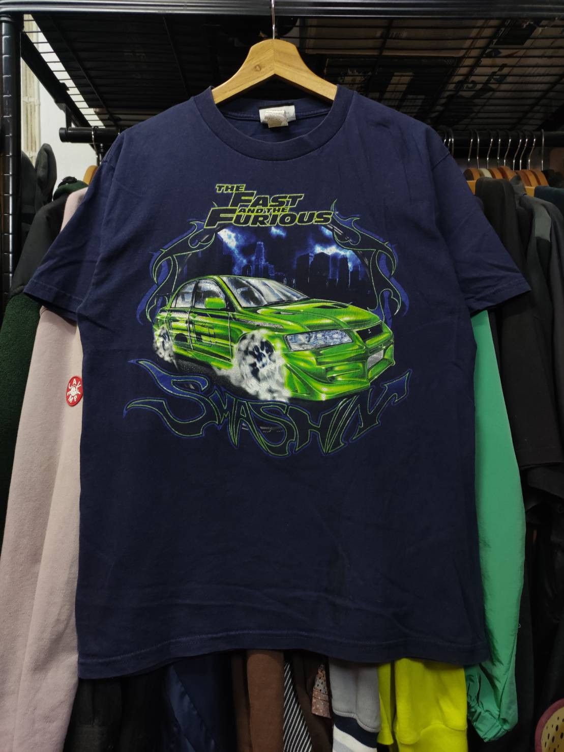 Universal Studios Vtg 00's The Fast & The Furious " Paul Walker Evo7 " Movie Size US XL / EU 56 / 4 - 2 Thumbnail