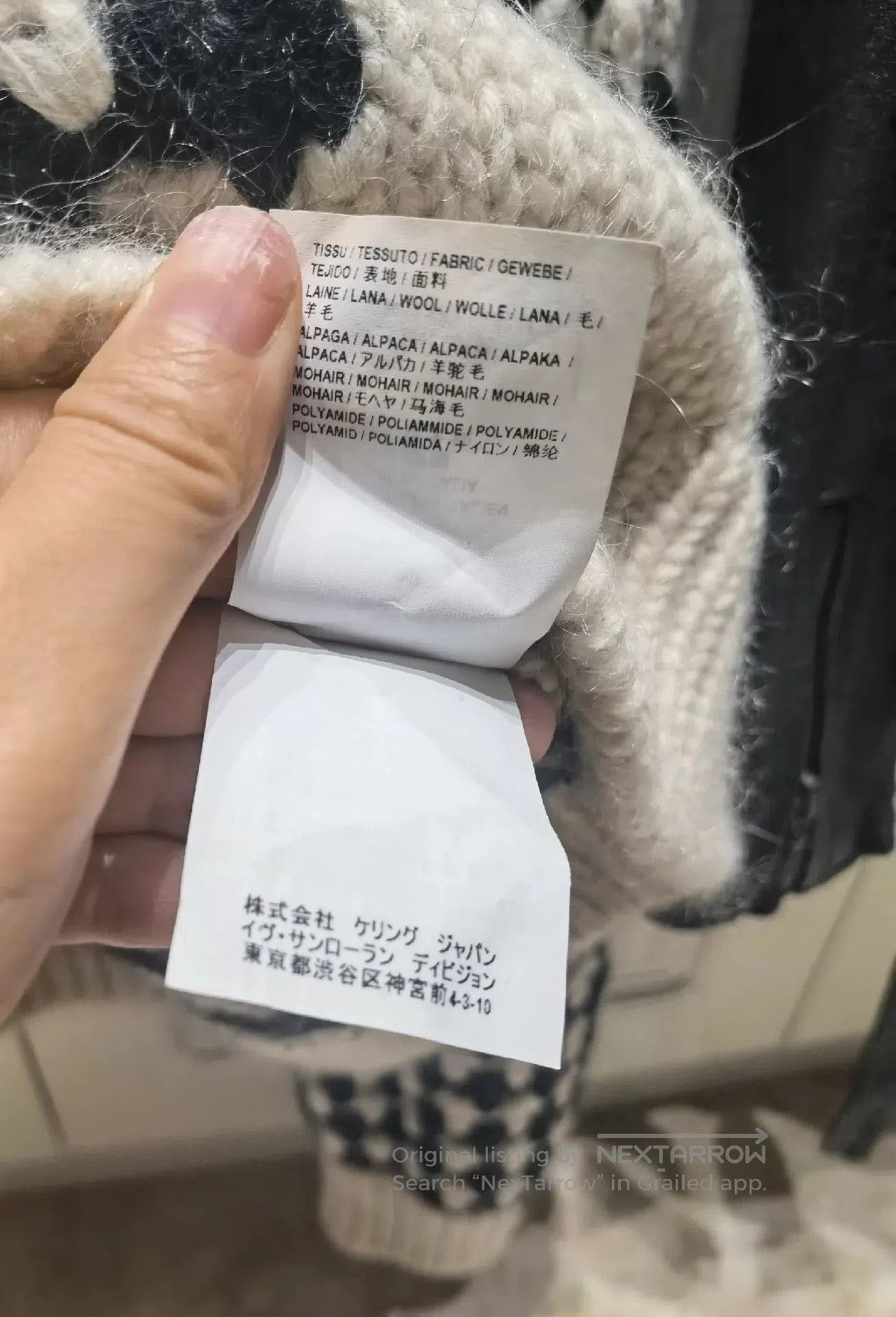 Saint Laurent Paris Saint Laurent Paris Black and white long sleeved knitted sw Size US L / EU 52-54 / 3 - 4 Thumbnail
