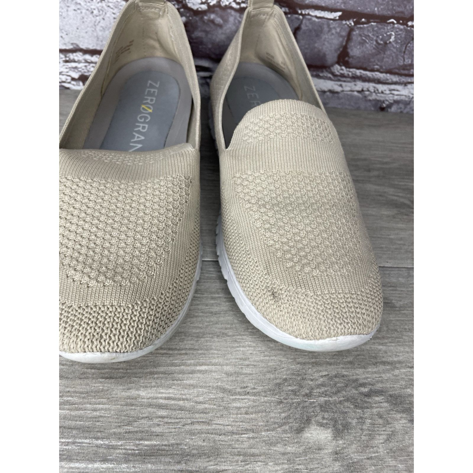 Cole Haan Cole Haan Zerogrand Stitchlite Beige Knit Slip On Sneakers W Size US 9.5 / IT 39.5 - 9 Thumbnail