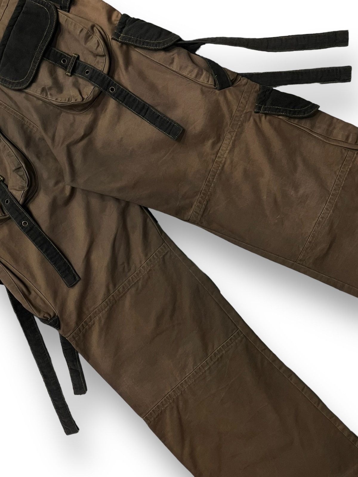 If Six Was Nine × Japanese Brand × Le Grande Bleu (L.G.B.) Bangbang Predator Bondage Parachute Baggy Thick Cargo Pants Size US 30 / EU 46 - 14 Thumbnail