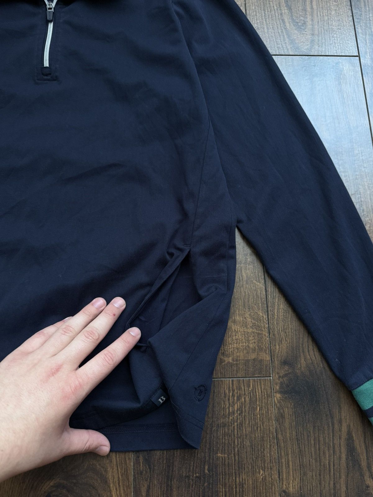 Boggi BOGGI Milano 1/4 Zip Sport Sweatshirt Technology Navy Size M Size US M / EU 48-50 / 2 - 13 Thumbnail