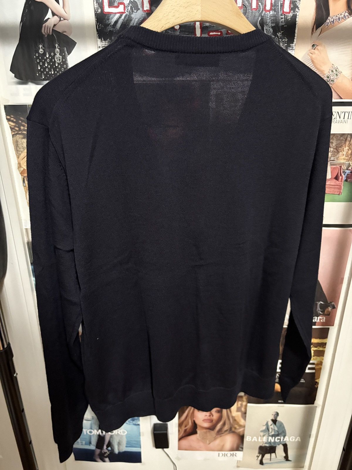 Bally Bally Navy Wool Cardigan Size US L / EU 52-54 / 3 - 2 Thumbnail