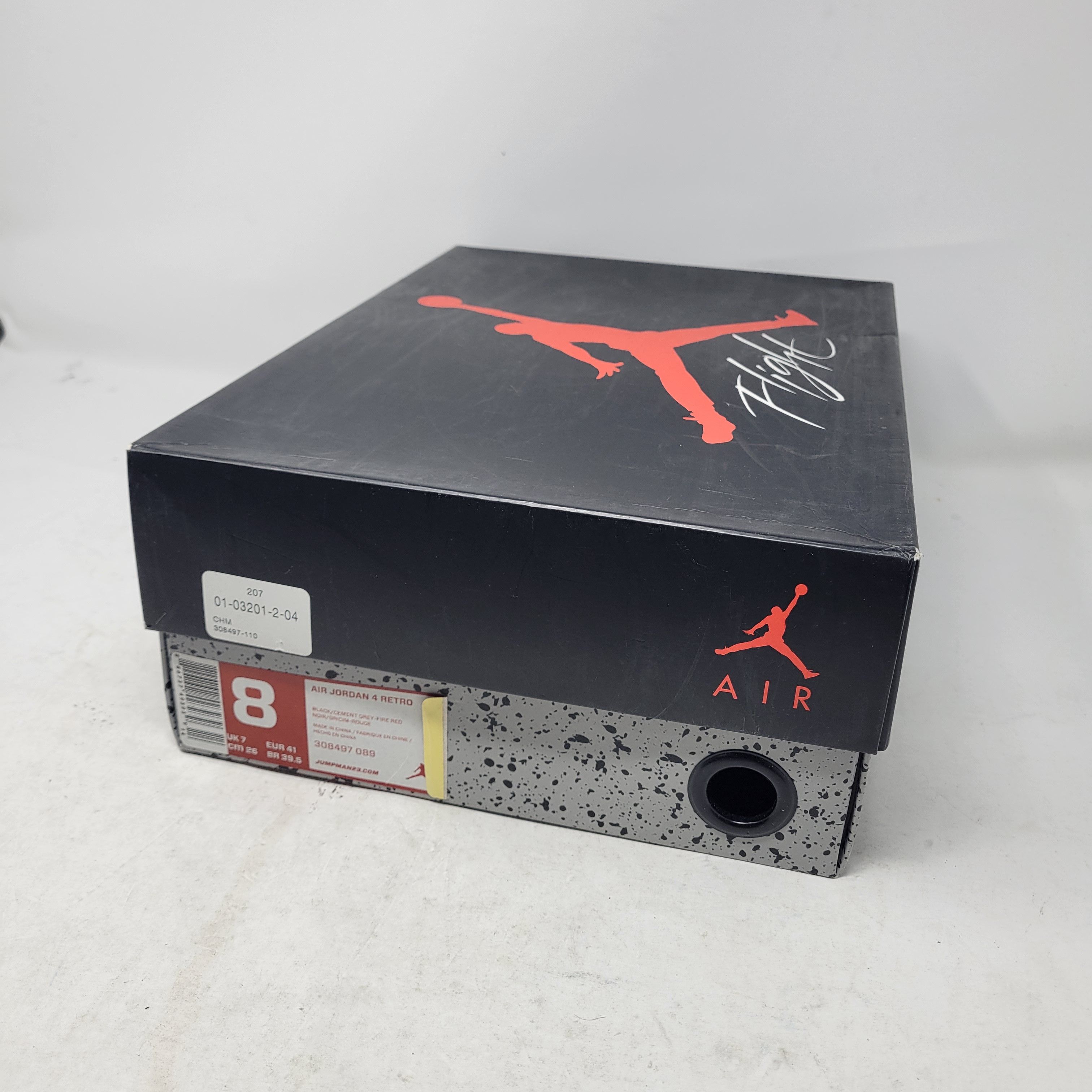 Jordan Brand × Nike Air Jordan 4 Retro IV Black Red BRED 308497-089 US sz 8 Size US 8 / EU 41 - 22 Thumbnail