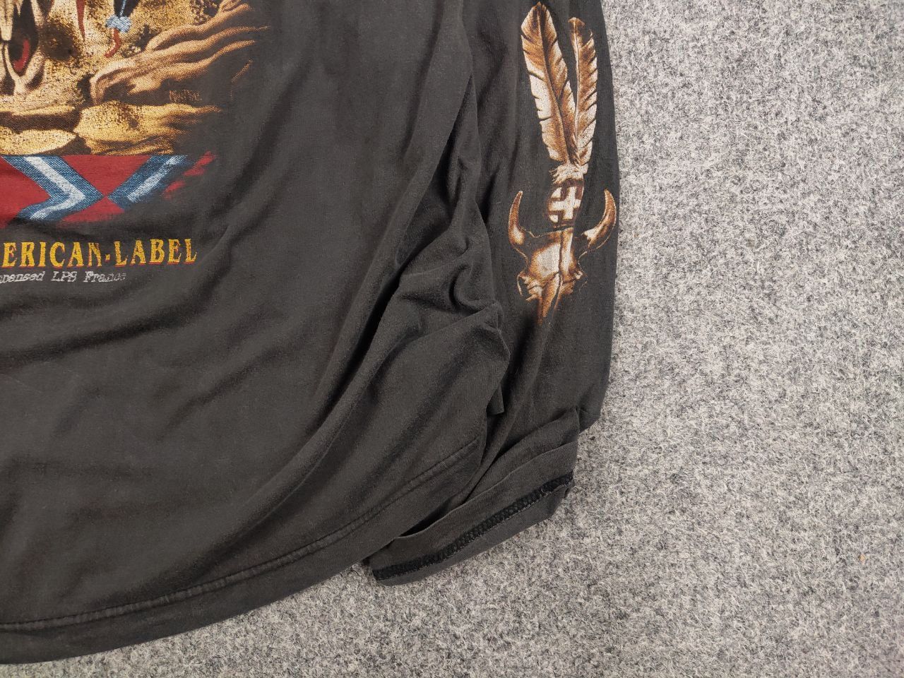 Vintage Vintage 90s Authentic American label skull horns long sleeve Size US L / EU 52-54 / 3 - 12 Thumbnail