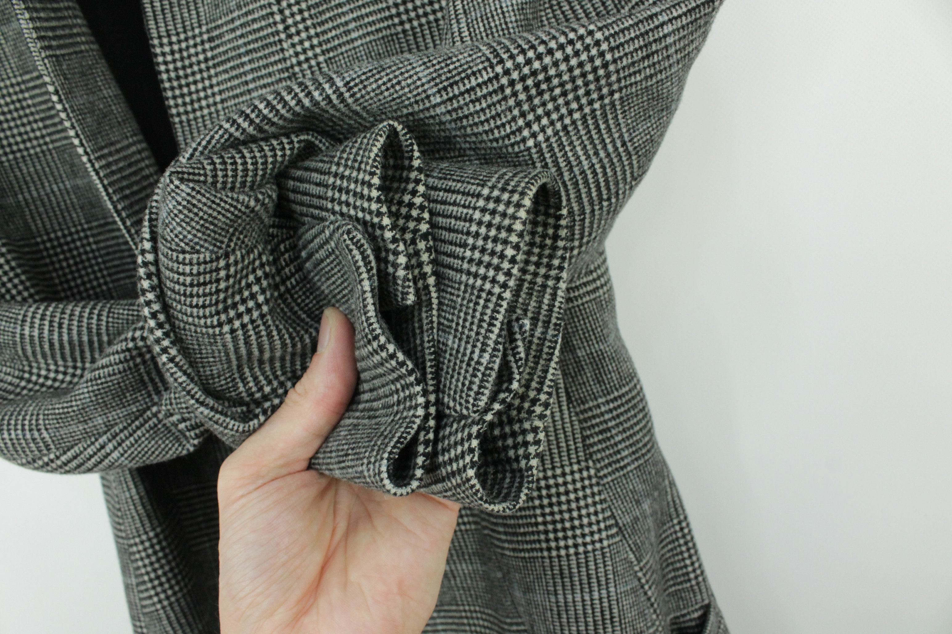 Allsaints Allsaints Leni Check Light Gray Wool Casual Women's Coat Size S / US 4 / IT 40 - 10 Thumbnail