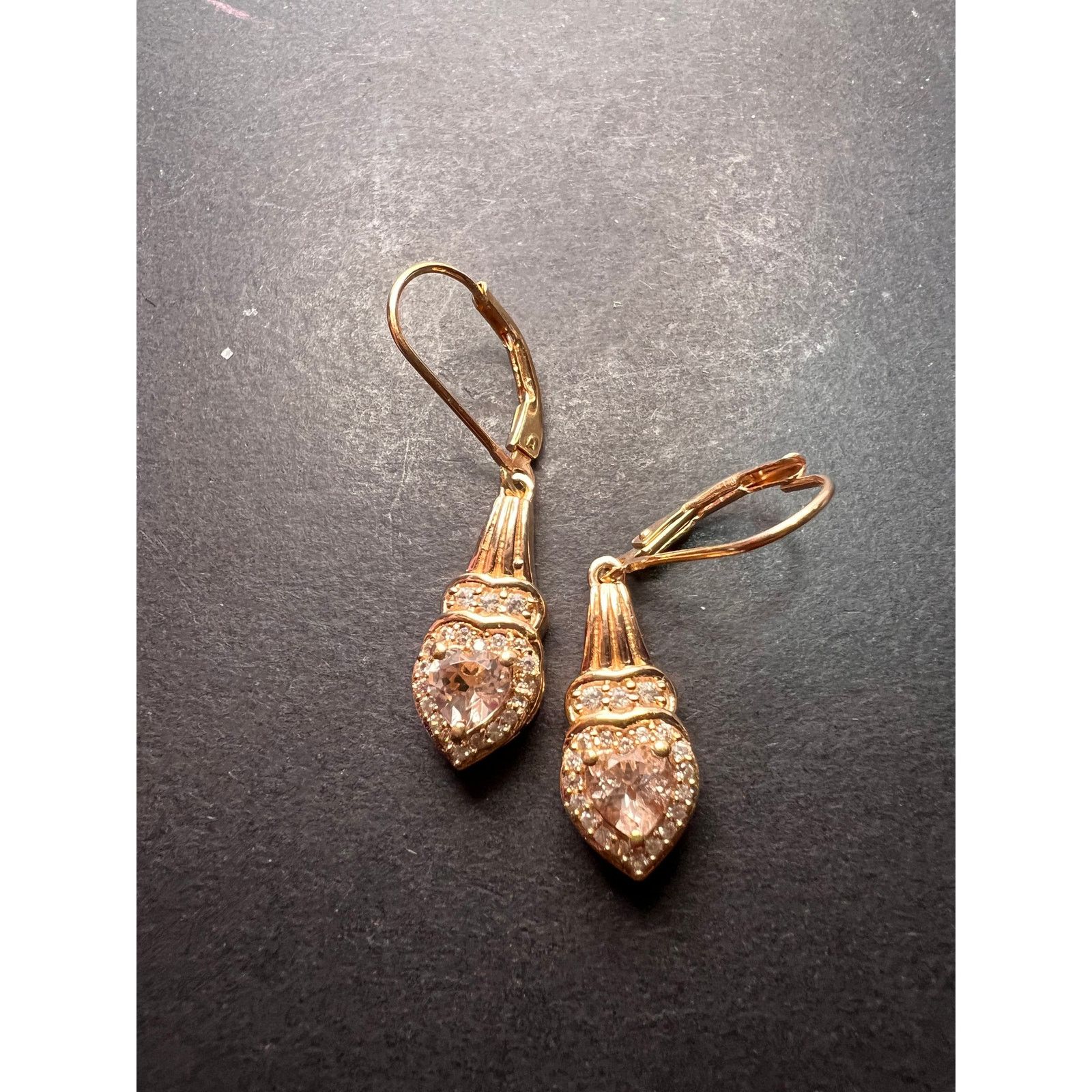Other Morganite and Zircon rose gold over sterling silver earrings Size ONE SIZE - 7 Thumbnail