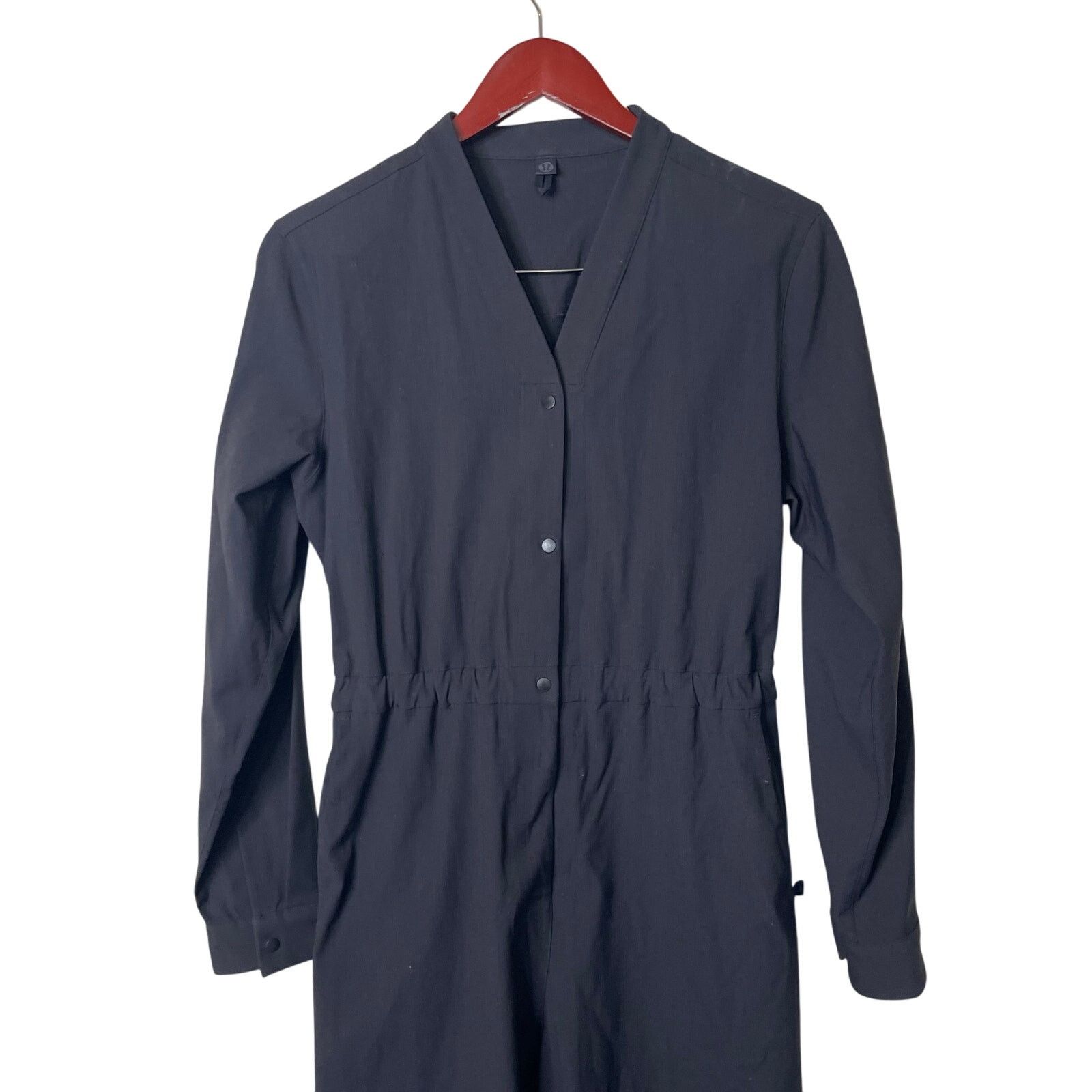 Lululemon Lululemon Lab Euro Wool Blend V neck Long Sleeve Jumpsuit Size 28" / US 6 / IT 42 - 8 Thumbnail