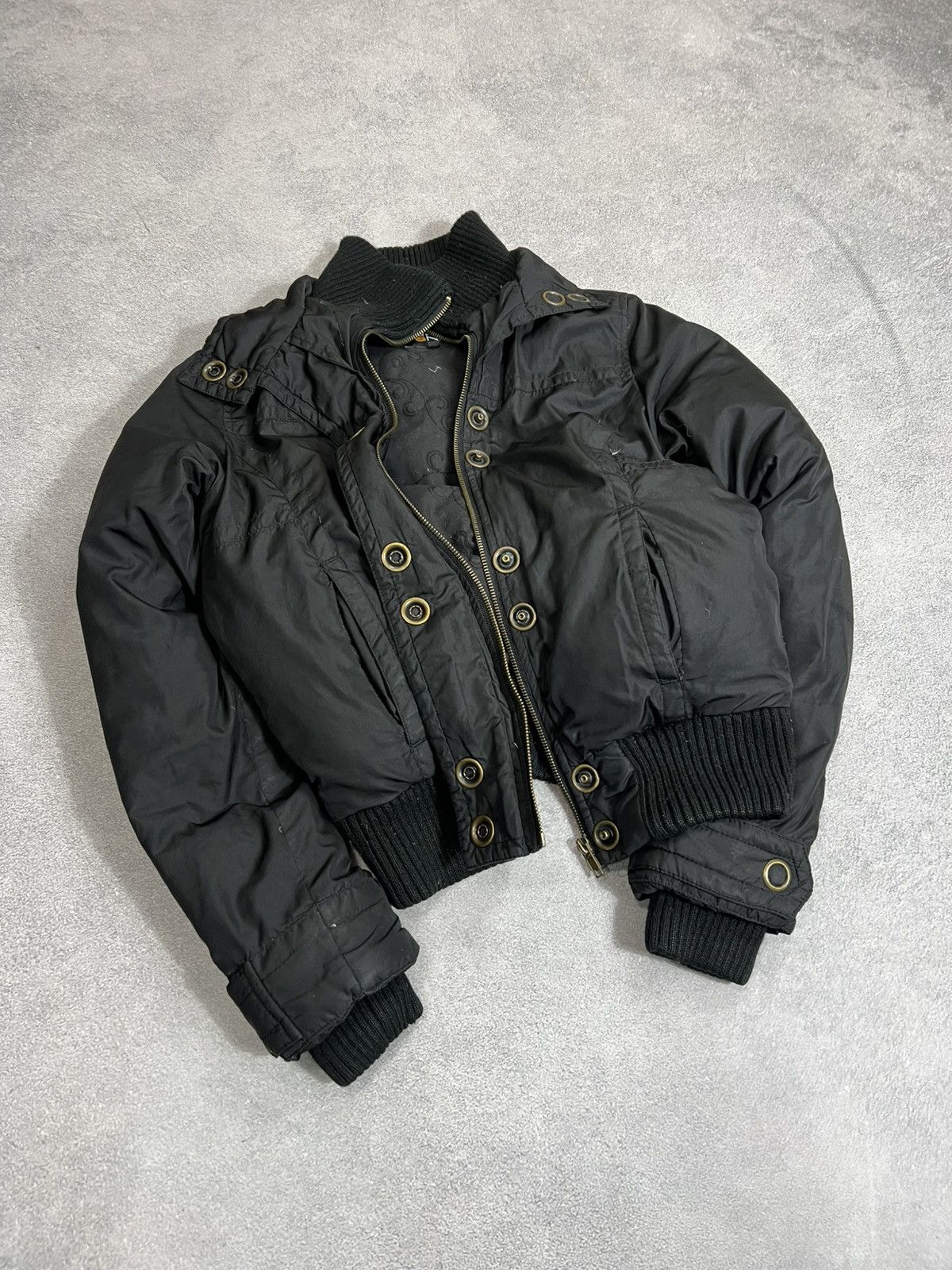 14th Addiction Y2k Japanese Fur collar If six was nine gothic bomber jacket Size US S / EU 44-46 / 1 - 2 Thumbnail