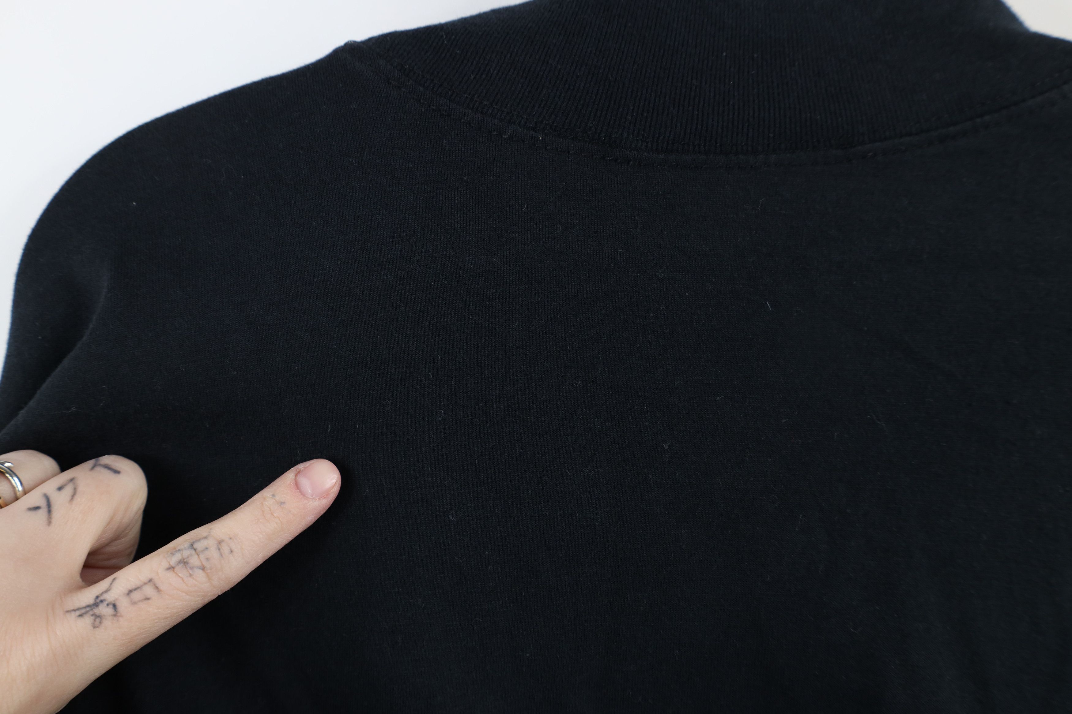 Vintage Vintage 90s Streetwear Mock Neck Long Sleeve T-Shirt Black Size US L / EU 52-54 / 3 - 7 Thumbnail
