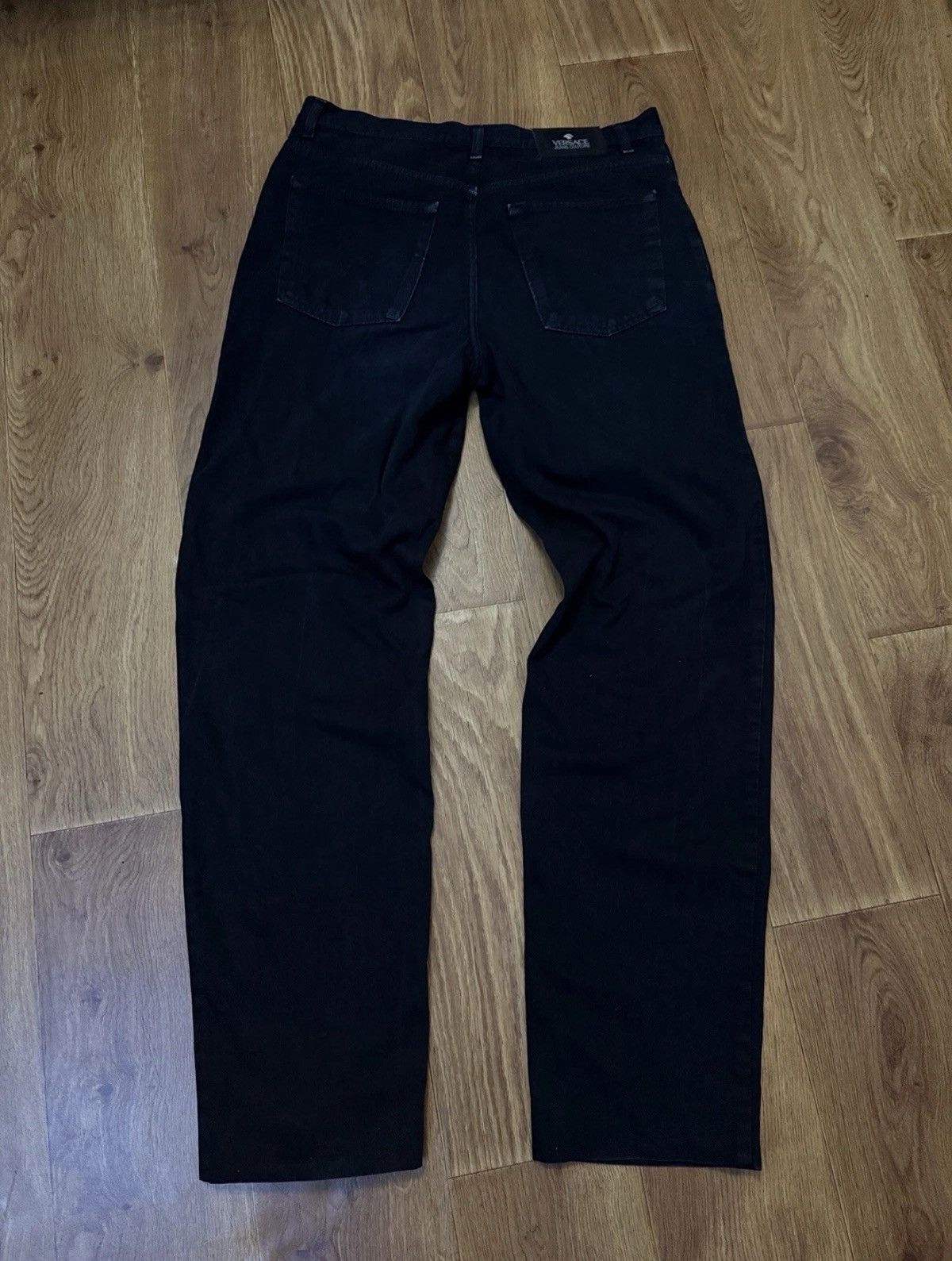 Versace Jeans Couture Vintage Versace Jeans Couture Flared Black Jeans Medusa Size US 34 / EU 50 - 9 Thumbnail