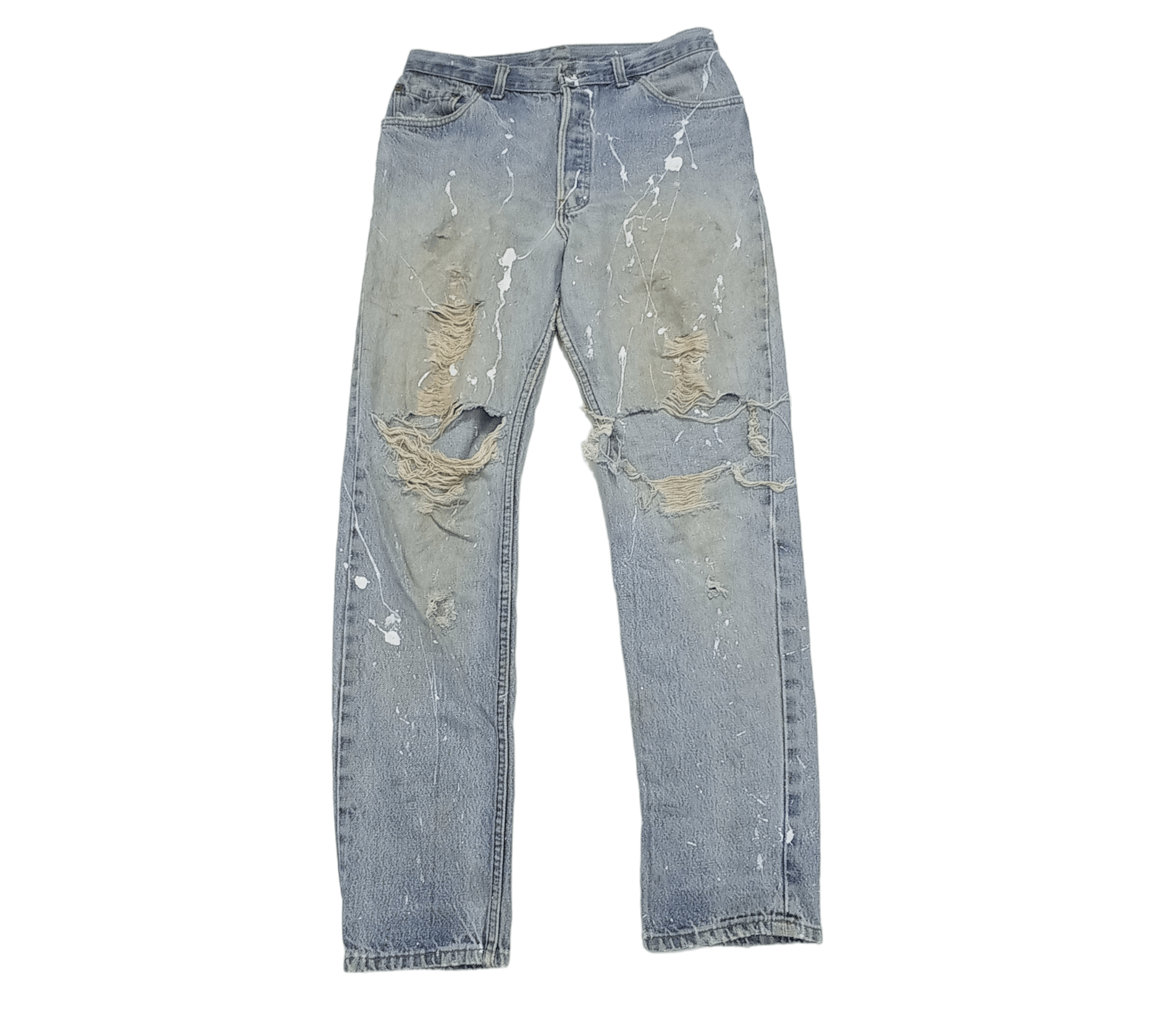 Levi's Vintage Levi's 501 Paint Splatter Distressed Jeans Pants Size US 29 - 1 Thumbnail
