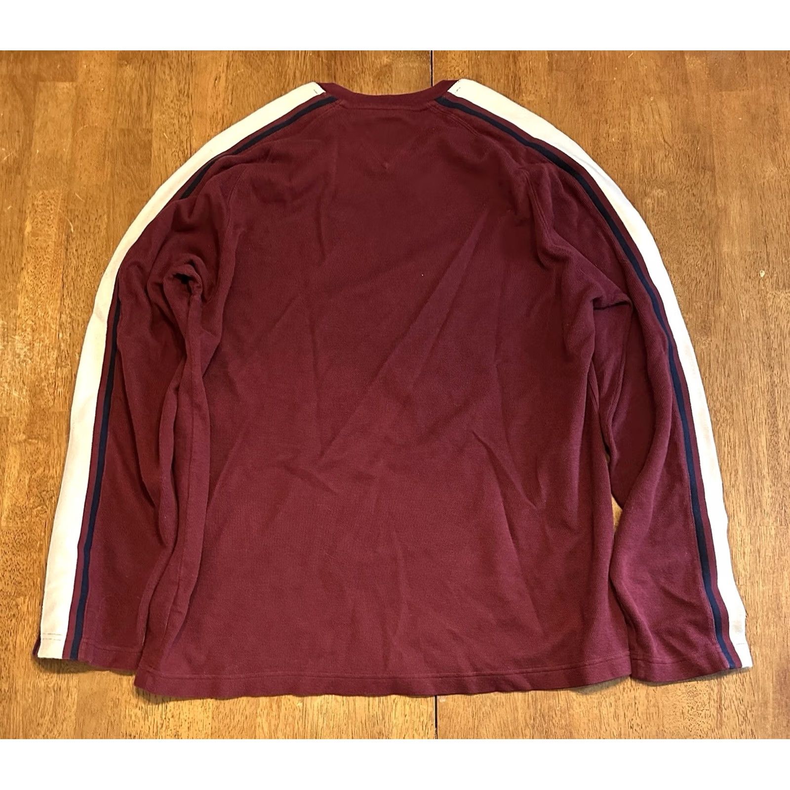 Tommy Hilfiger Tommy Hilfiger Sweater Shirt Long Sleeve Stripe XL Mens Casual Red Cotton Knit Size US XL / EU 56 / 4 - 3 Thumbnail