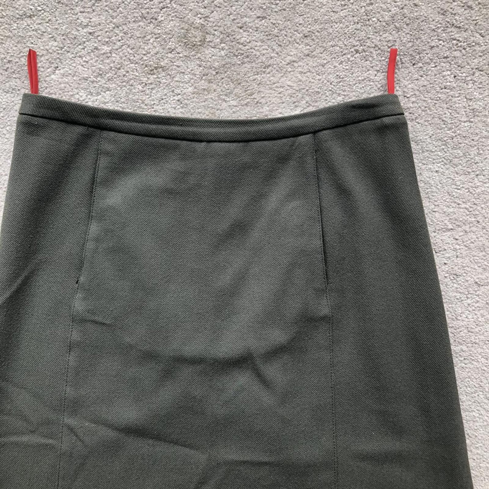 Prada Vintage Prada Wool Midi Skirt Size 28" / US 6 / IT 42 - 2 Thumbnail