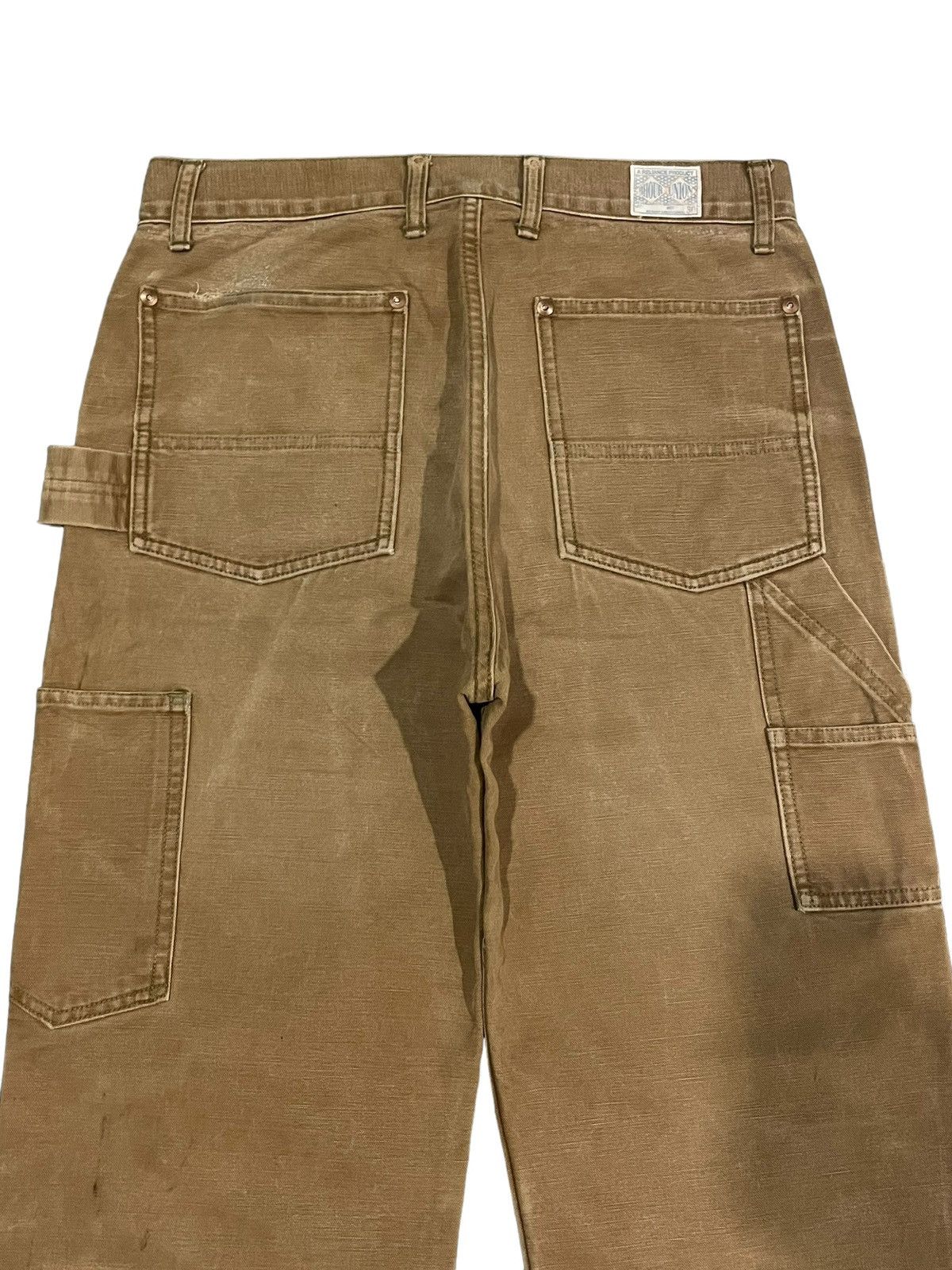 The Real McCoy's Vintage 90s The Real McCoys Khaki Double Knee Workwear Pants Size US 30 / EU 46 - 4 Thumbnail