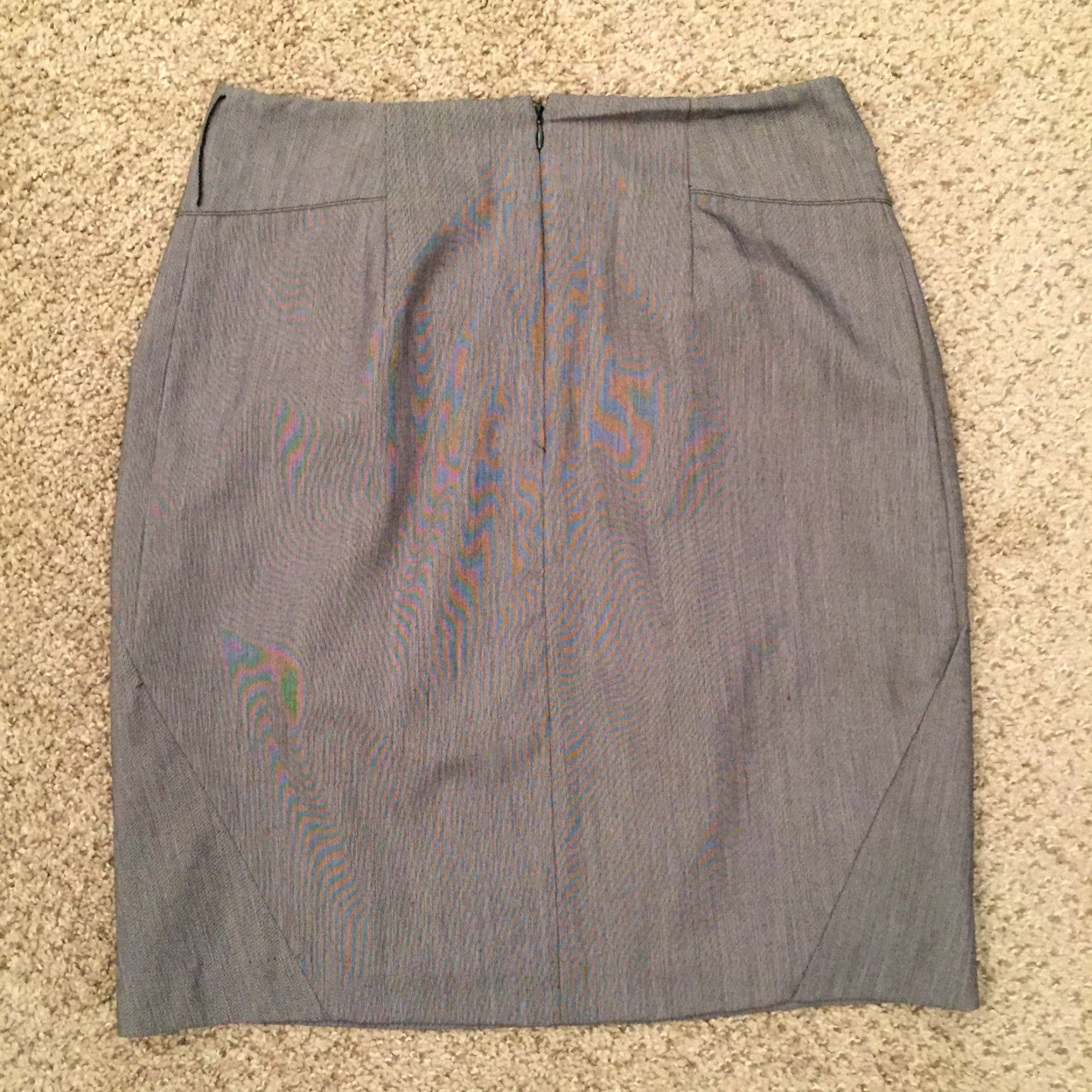 Worthington Worthington Skirt Size 8 Gray Pencil Polyester Blend Lined Women Knee Length Regular Skirt Size 30" / US 8 / IT 44 - 4 Thumbnail