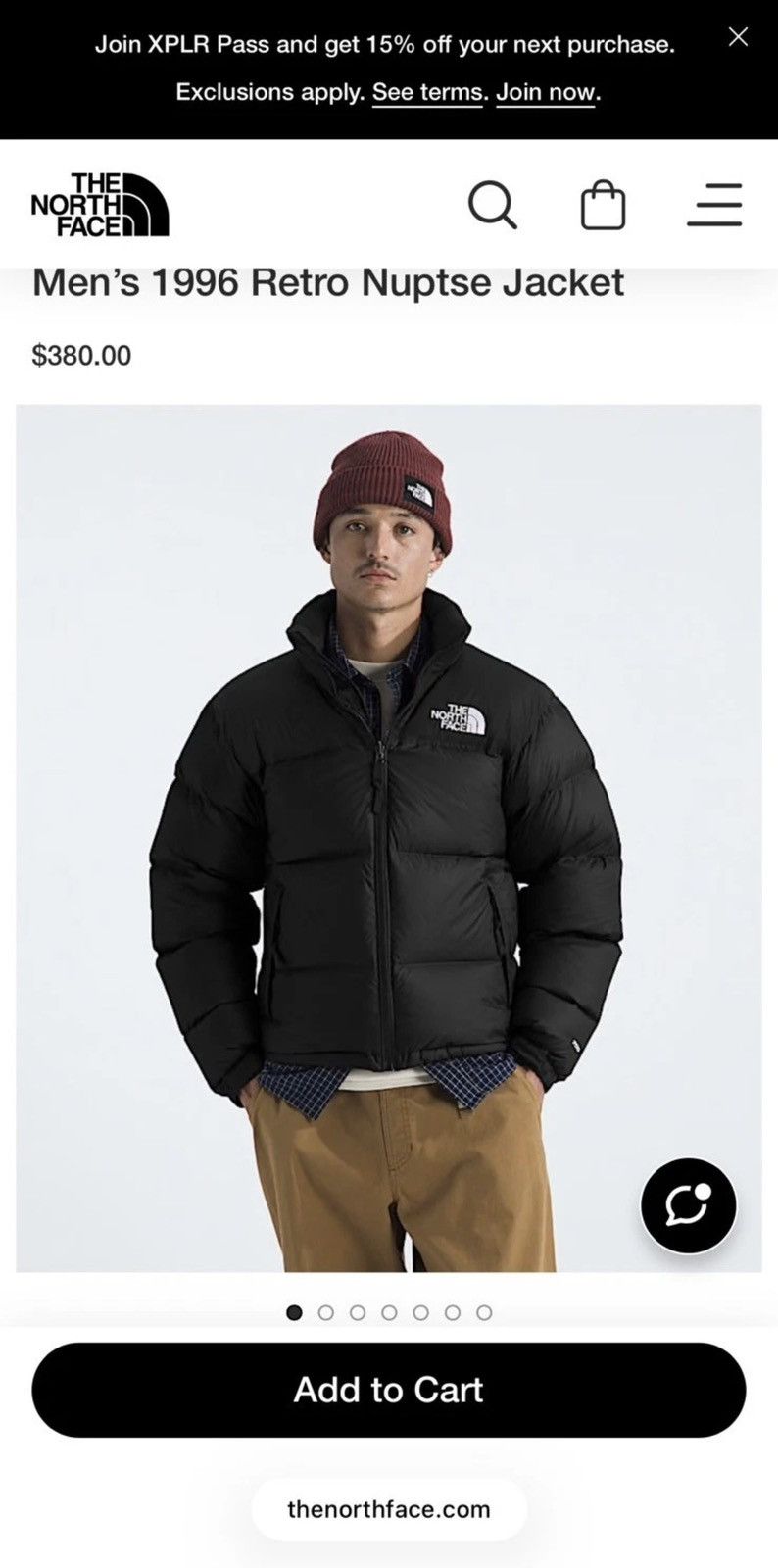 The North Face The North Face Mens 1996 Retro Nuptse Jacket (700) Size US M / EU 48-50 / 2 - 9 Thumbnail