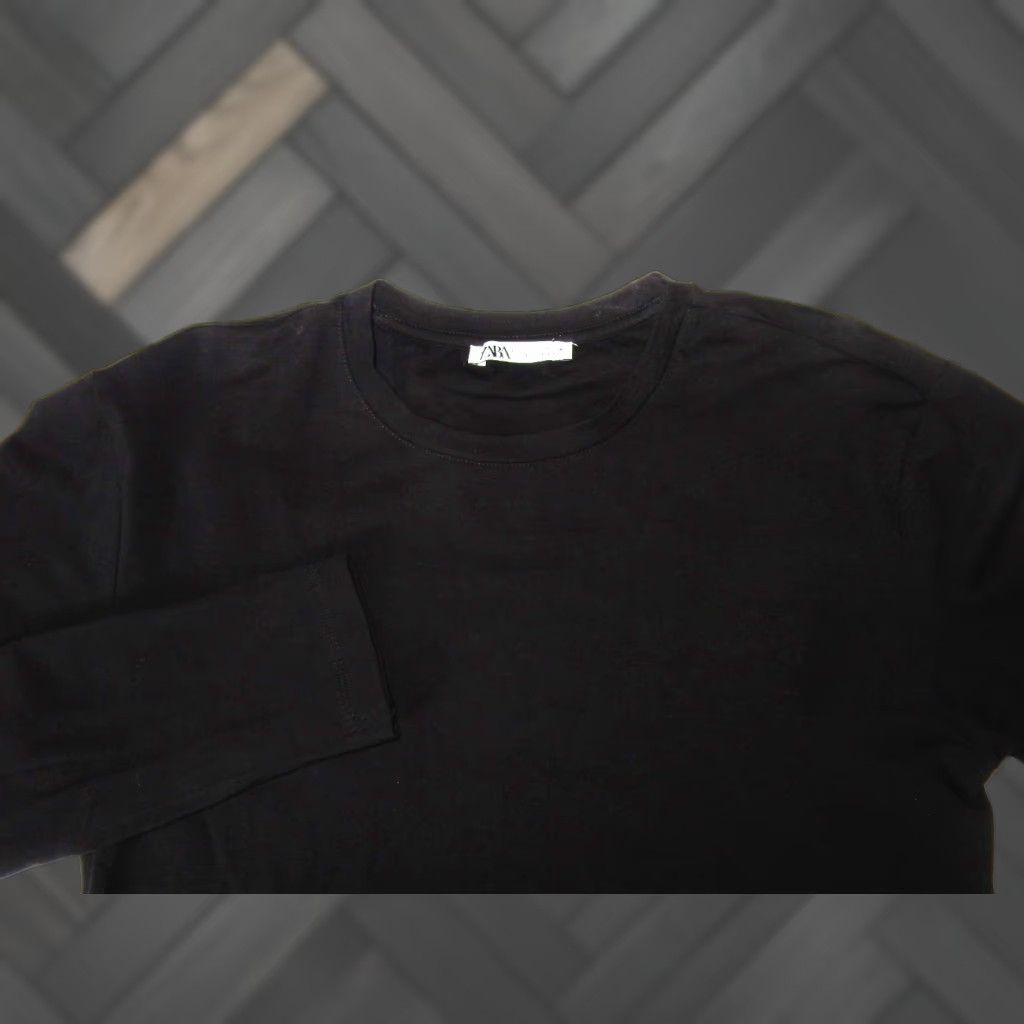 Zara Zara T-Shirt Mens Long Sleeve Size S Black Size US S / EU 44-46 / 1 - 1 Thumbnail