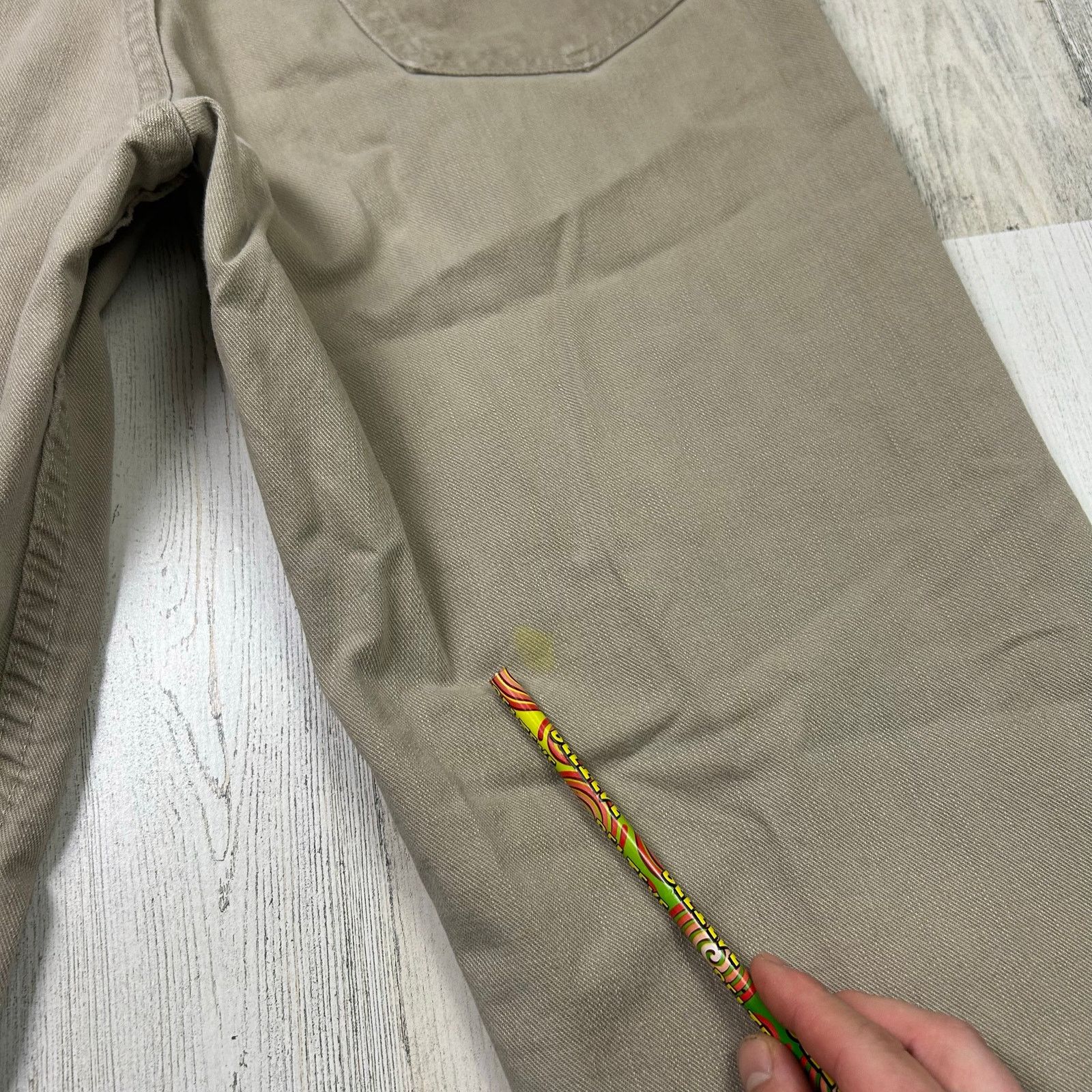 Levi's × Vintage Vintage 1990s 550 Relaxed Straight Leg Levi Khaki Jeans Size US 33 - 7 Thumbnail