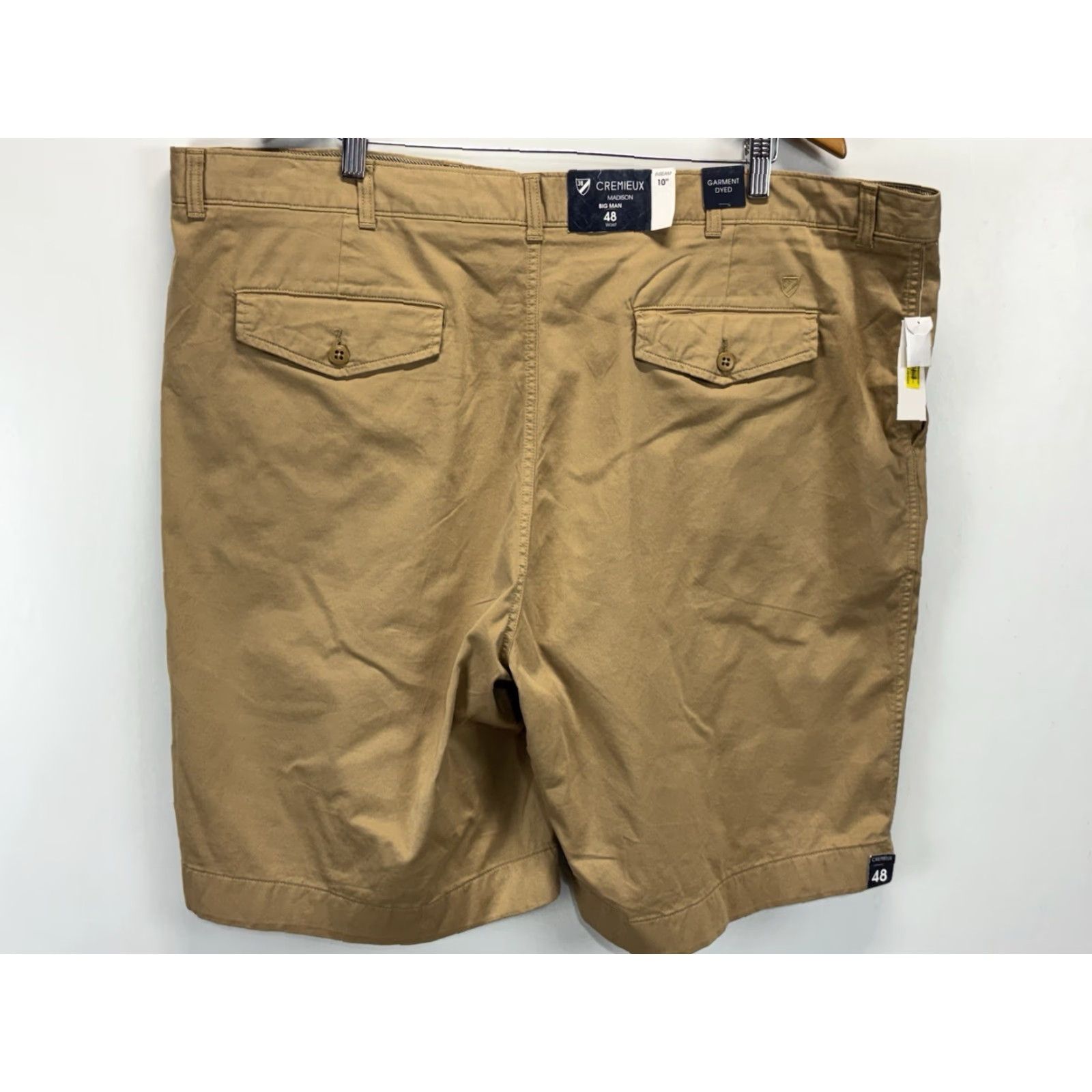 Cremieux Daniel Cremieux Chino Shorts Mens Big & Tall 48x9.5 Tan Cotton Flat Front 9.5" Inseam Waist 48 Vintage: No Size US 32 / EU 48 - 2 Thumbnail