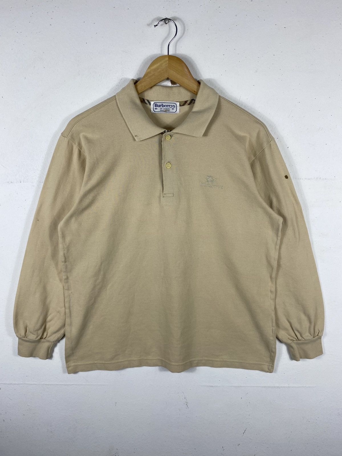 Burberry Vintage Burberrys Small Logo Embroidery Long Sleeve Size US M / EU 48-50 / 2 - 1 Thumbnail