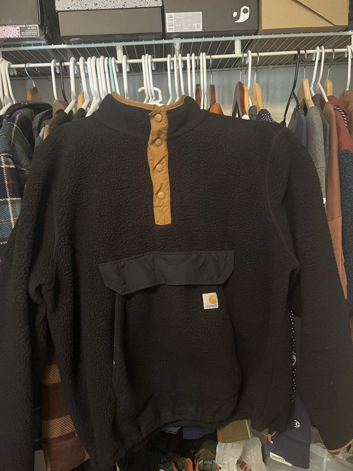 Carhartt Carhartt Relaxed Fit Sweater Sherpa Fleece Snap Front Size US XL / EU 56 / 4 - 1 Thumbnail
