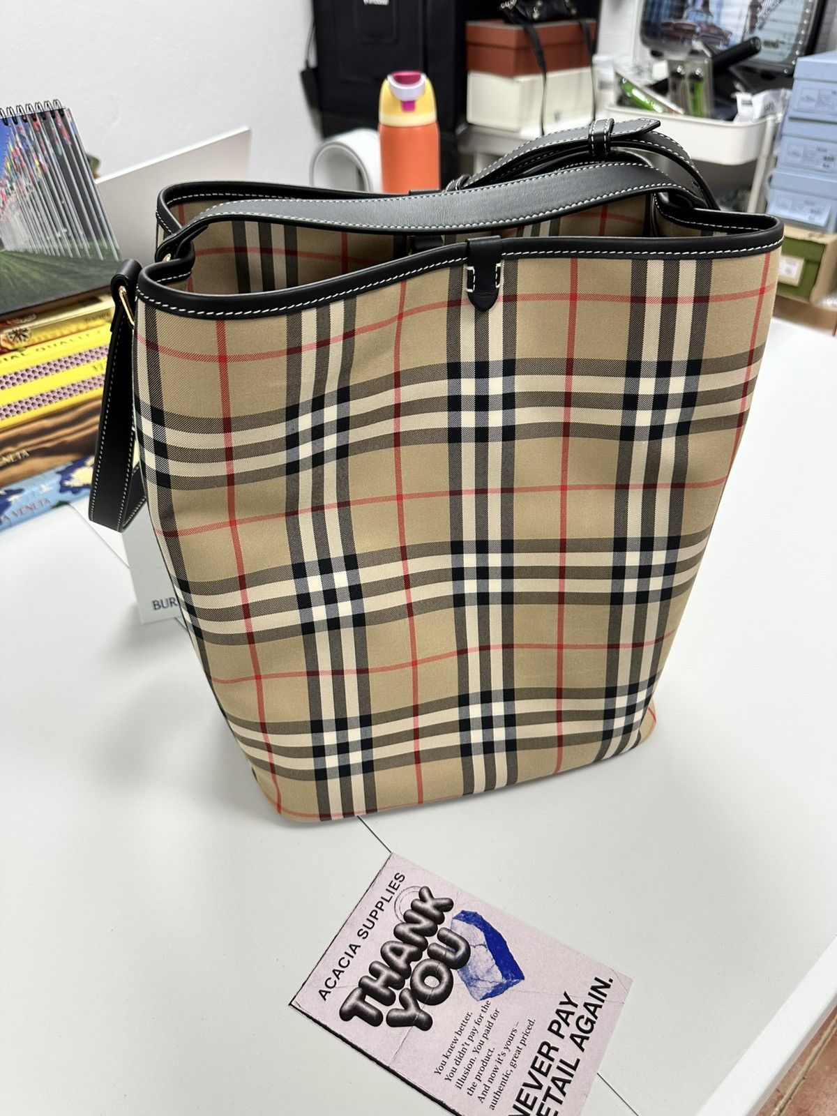 Burberry BURBERRY ASHBY CHECK CANVAS Size ONE SIZE - 1 Thumbnail