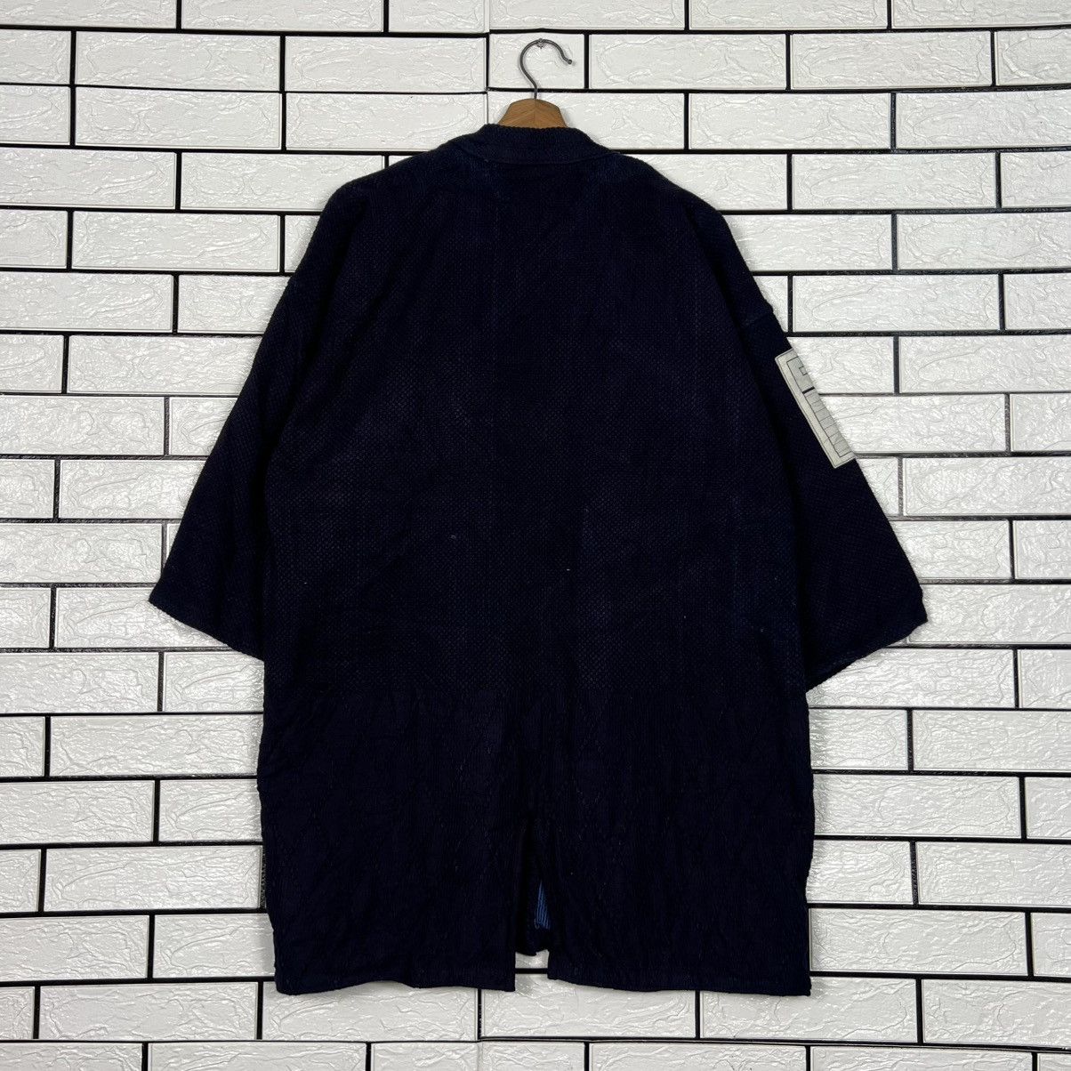 Vintage Bushu Navy Blue Indigo Shashiko Thick Weave Kimono 4133-C188 Size US L / EU 52-54 / 3 - 17 Thumbnail