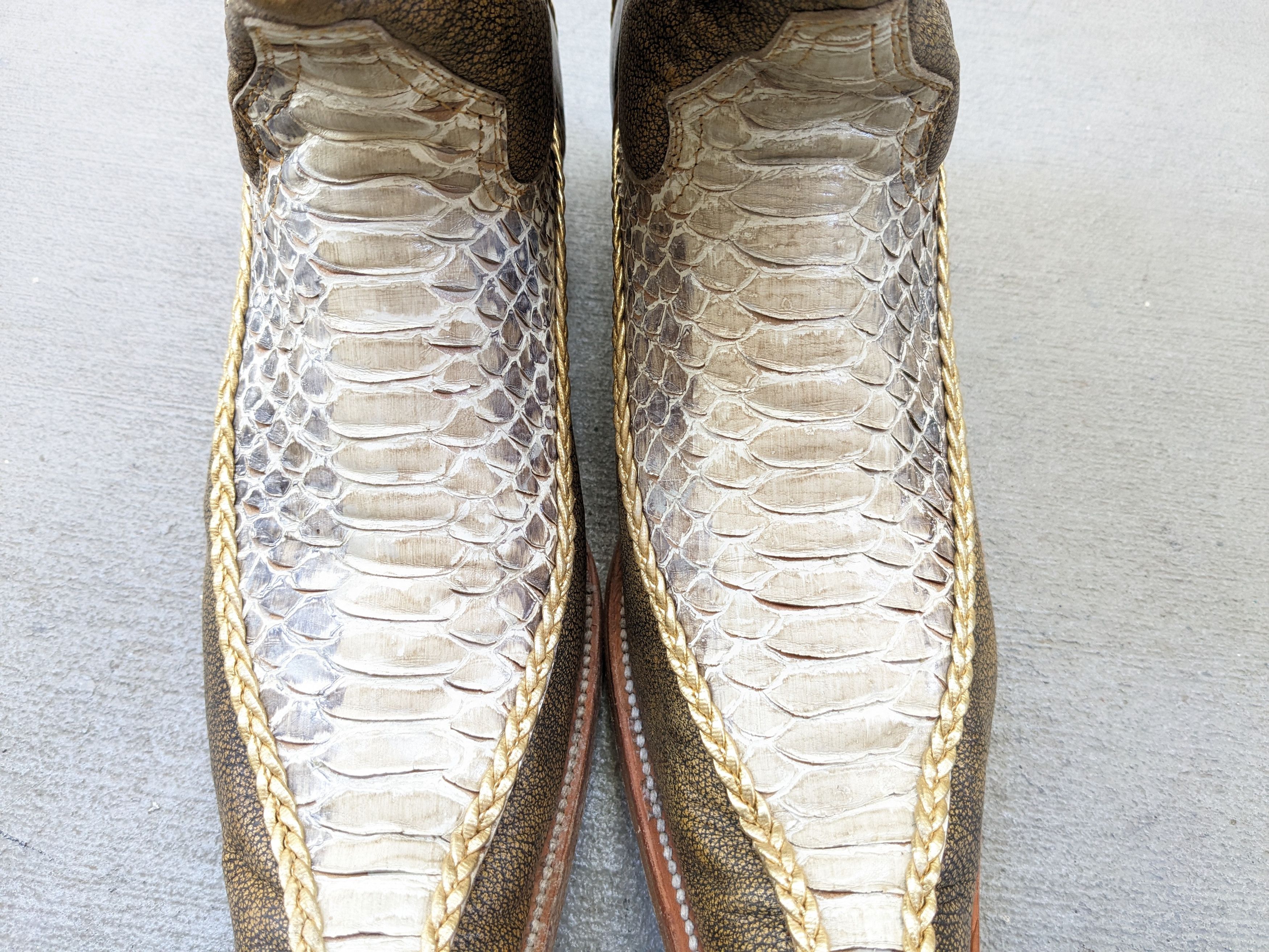 Other Denver Cowboy Boots Brown Snake Print 8.5 Leather Mexico Size US 8.5 / EU 41-42 - 4 Thumbnail